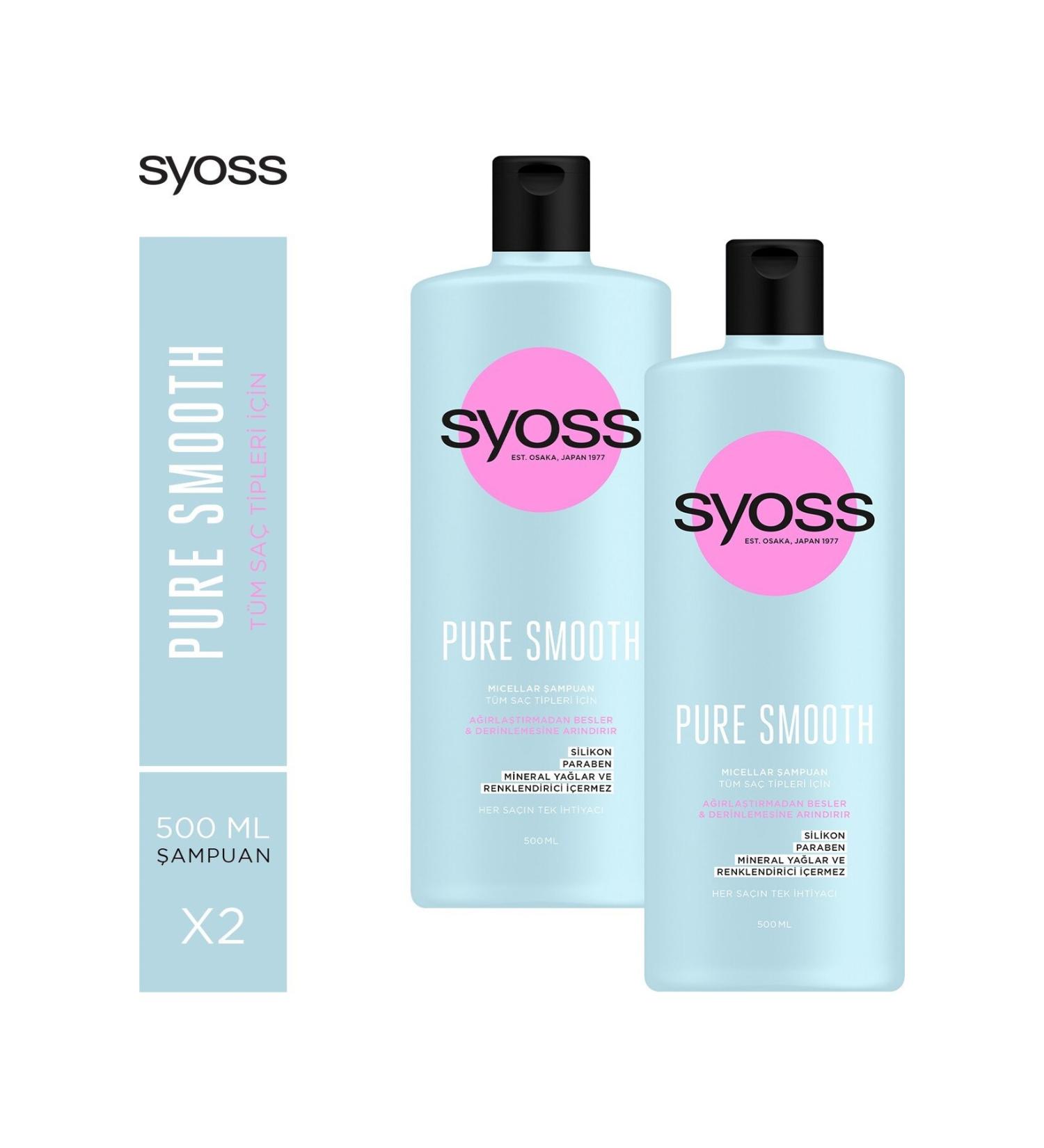 Syoss Pure Smooth Micellar Shampoo 500Ml