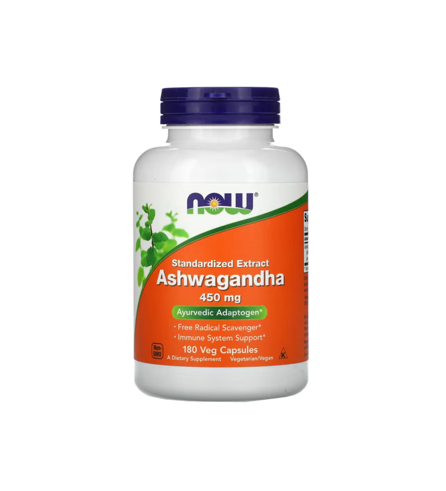 Life NOW Foods Standardized Extract AshwagandhaNn 450 mg 180 Veg Capsules