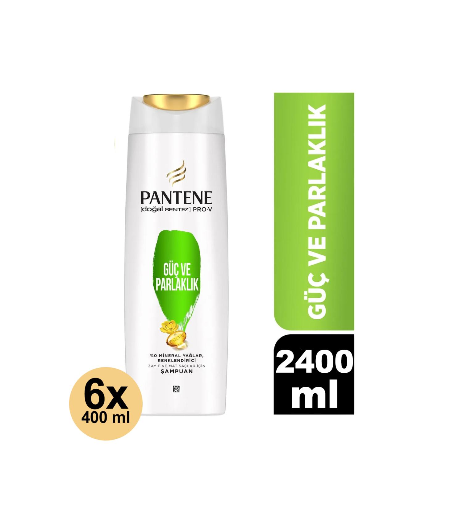 Pantene Pro-v Natural Synthesis Shampoo Power and Shine Shampoo 2400 ml 400 ml X 6 Pieces
