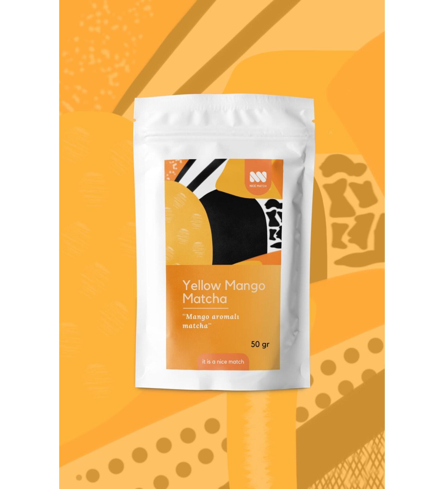 Nice Match Yellow Mango Matcha - Mango Flavored Matcha 50 gr