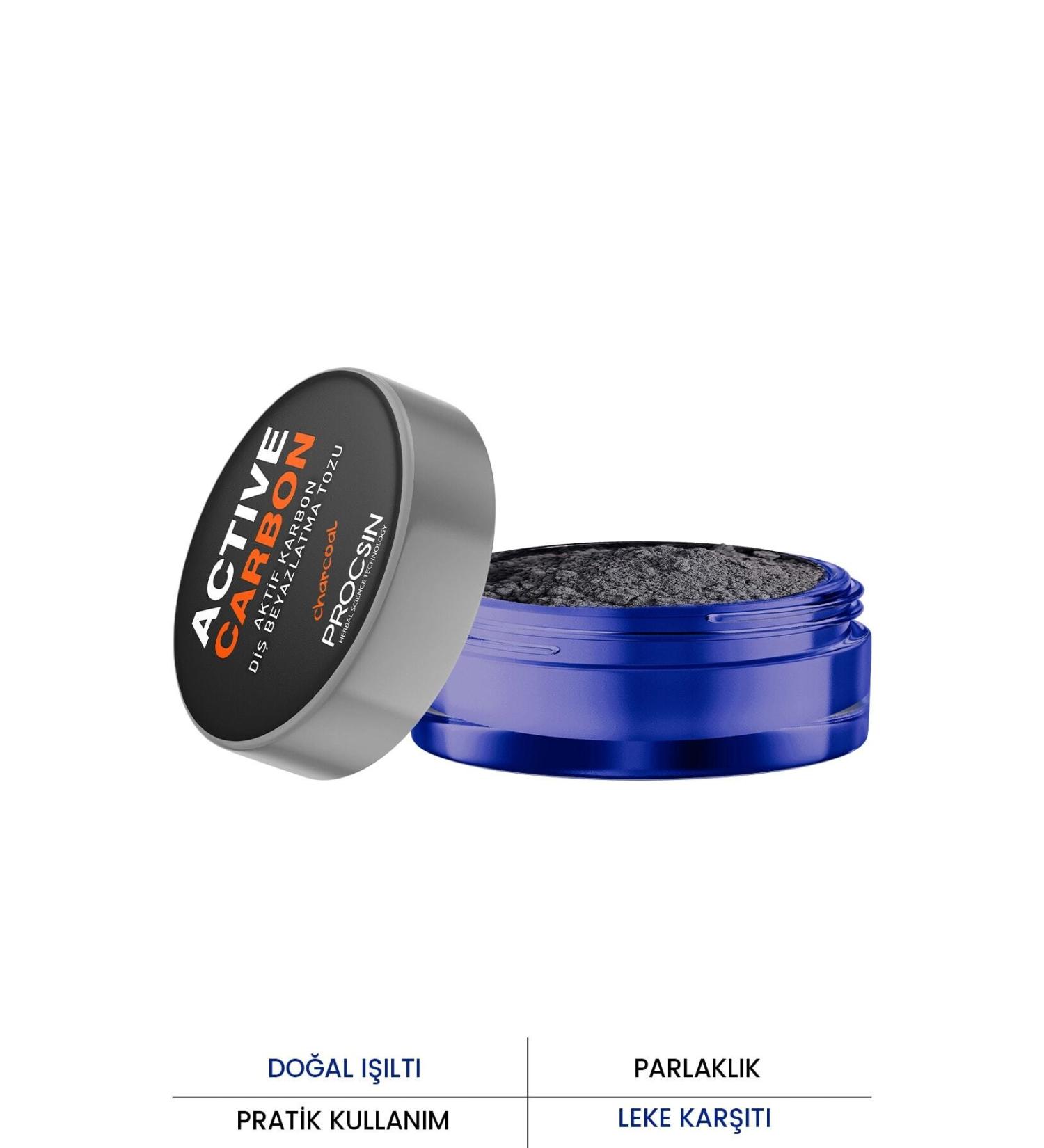 PROCSIN Active Carbon Extra Whitening Teeth Cleaning Powder - Buy Online on GoSupps.com