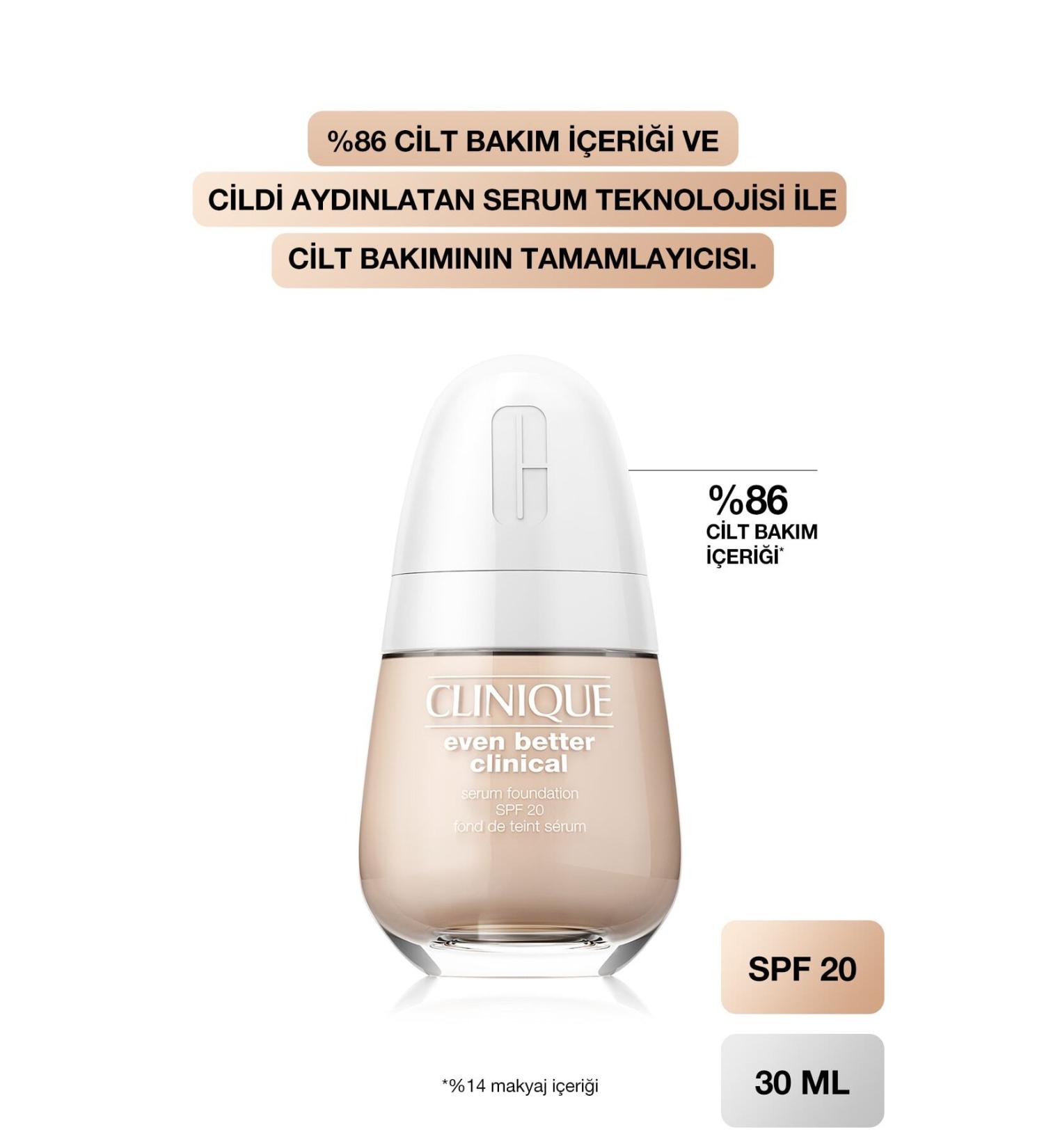 Clinique Even Better Clinical Serum Foundation Spf 20 Wn 01 Flax