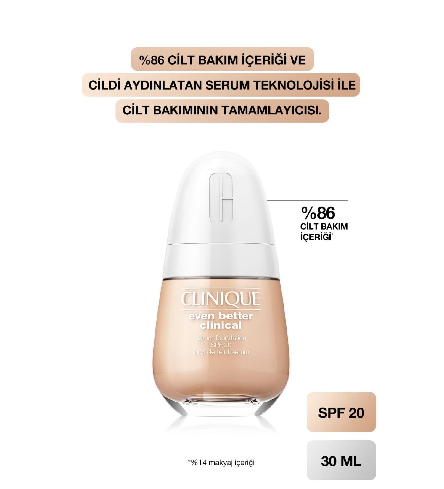 Clinique CN 10 Alabaster - Even Better Clinical Serum Foundation SPF 20 - Buy Online on GoSupps.com