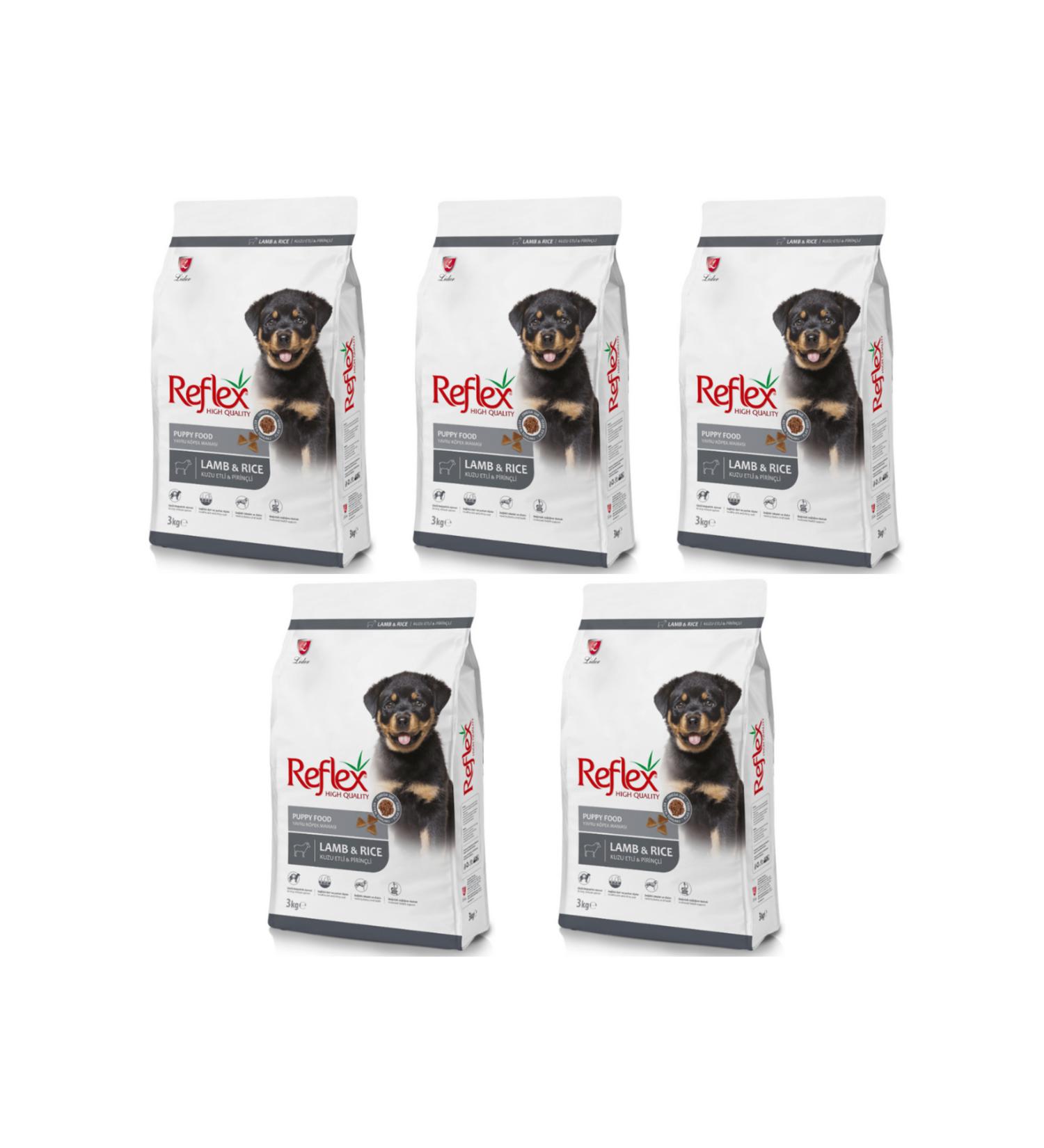 Reflex Lamb and Rice Puppy Food 3 kg - 5 Pieces
