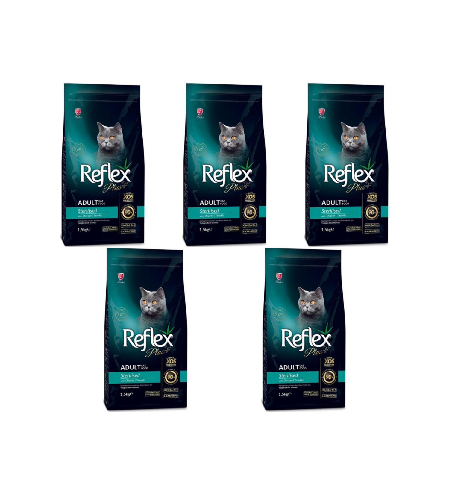 Reflex Plus Chicken Sterilized Cat Food 1.5 kg - 5 Pieces