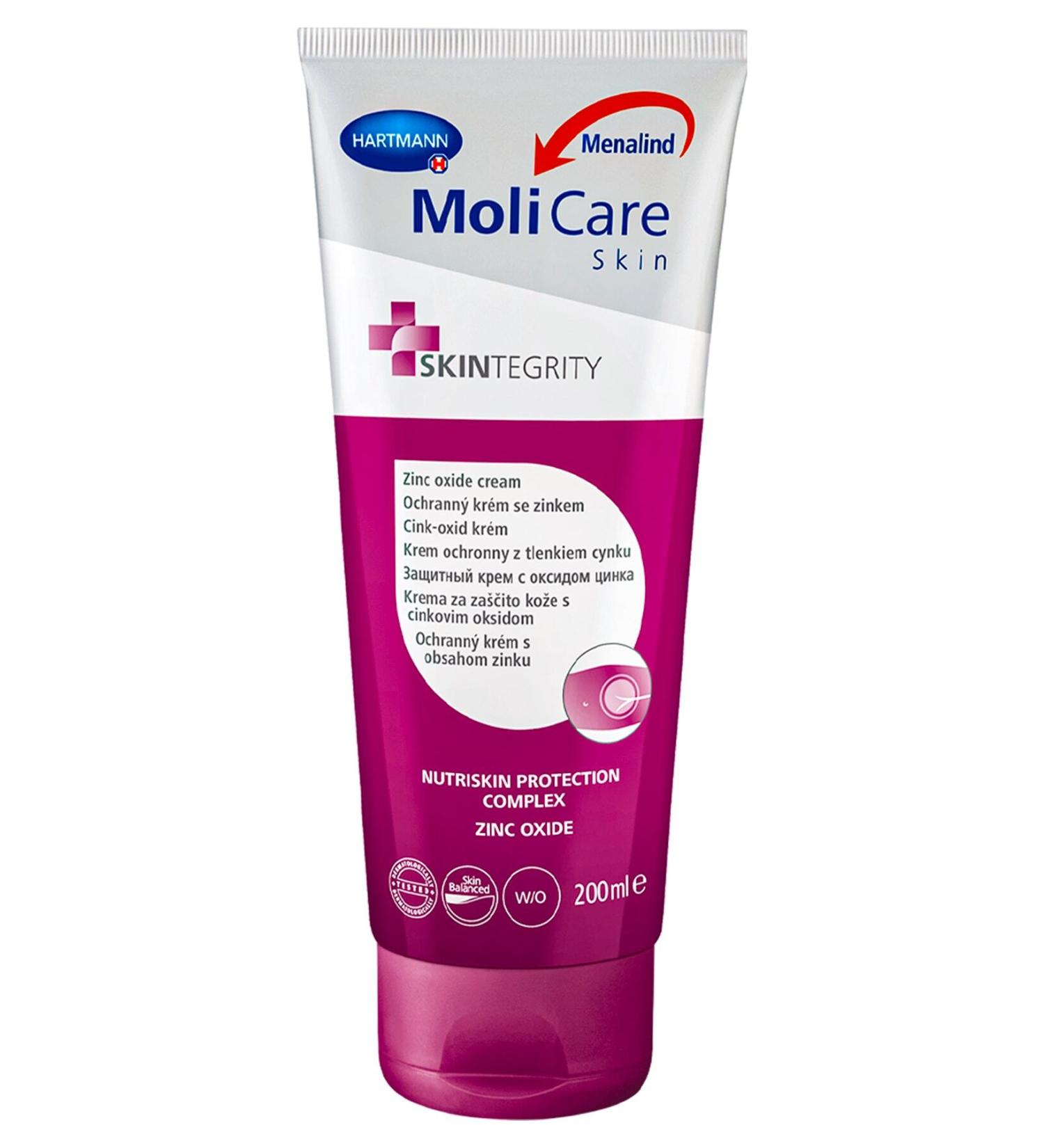 Hartmann Menalind Molicare Professional Skin Protection Cream 200ml - Zinc Content