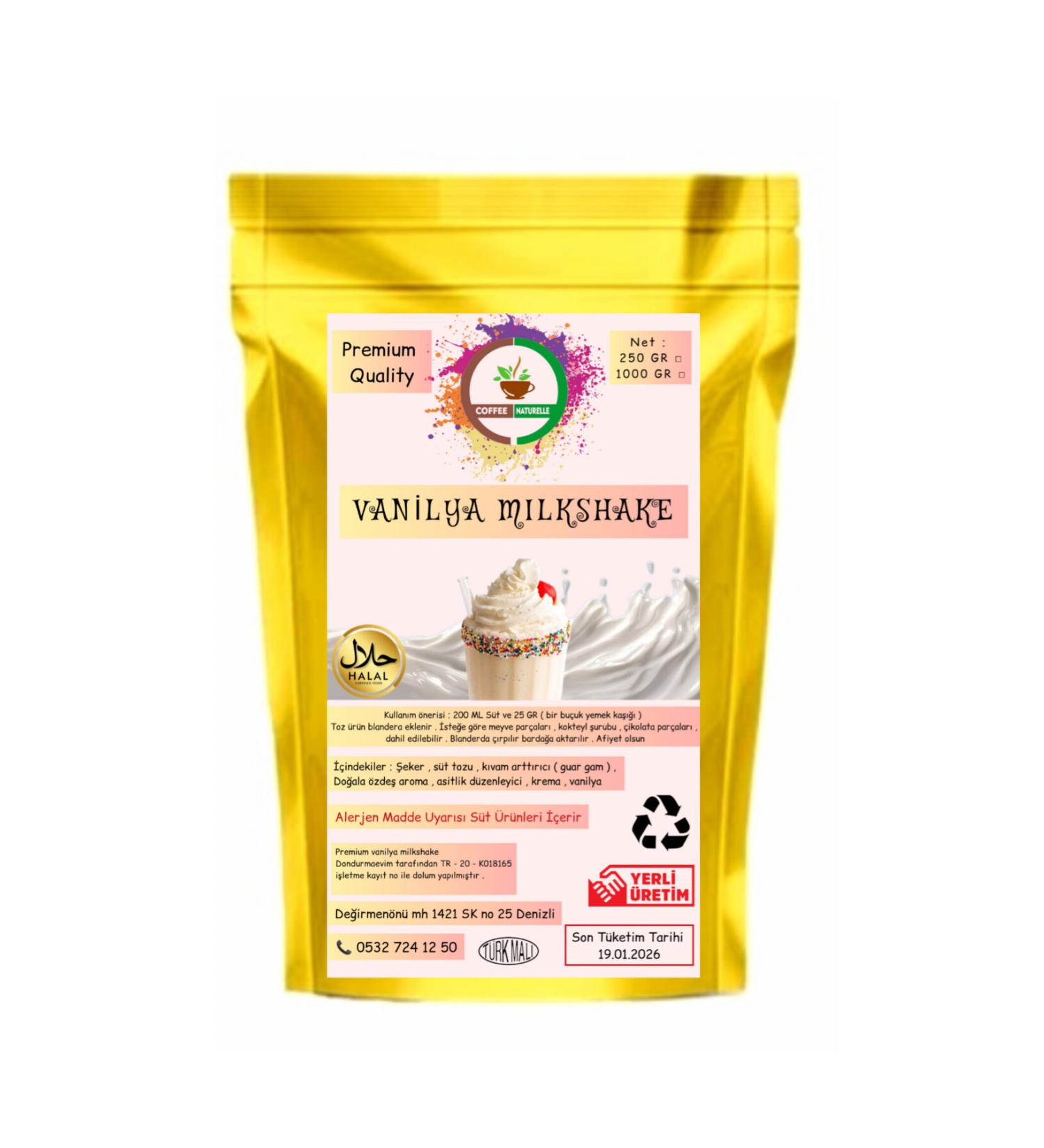 coffee Naturelle Vanilla Milkshake Smoothie & Frappe 1 kg