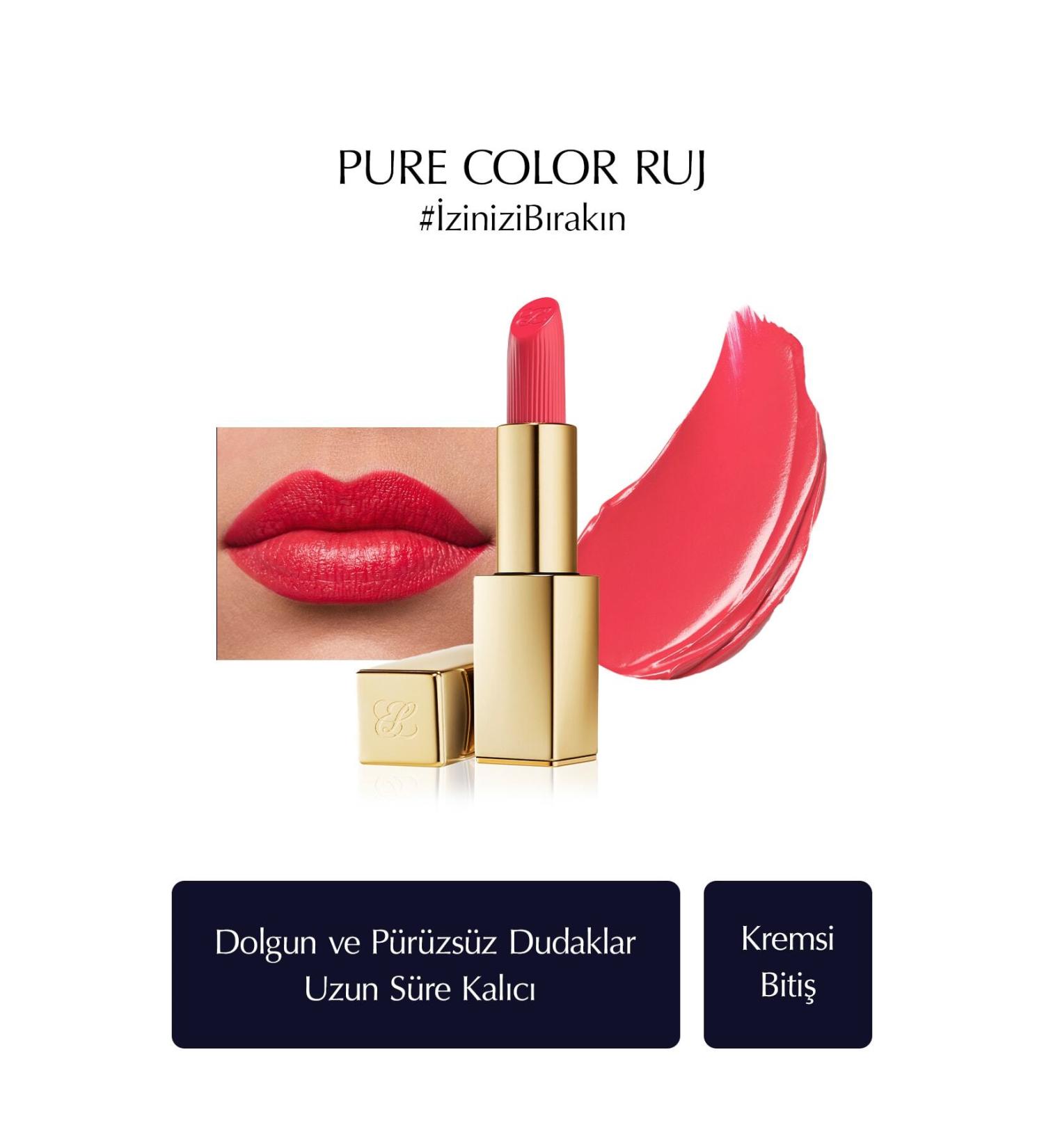 Estee Lauder Creamy Lipstick - Pure Color Creme Lipstick Creamy Satin Finish - 3.5gr - Color: 320 Defiant Coral - Buy Online on GoSupps.com