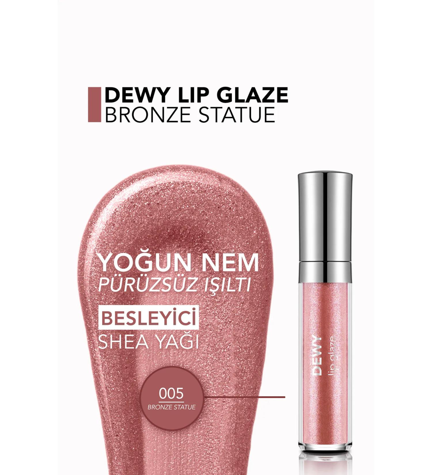 Flormar Lip Gloss Dewy Lip Glaze Bronze Statue 005 - Buy Online on GoSupps.com