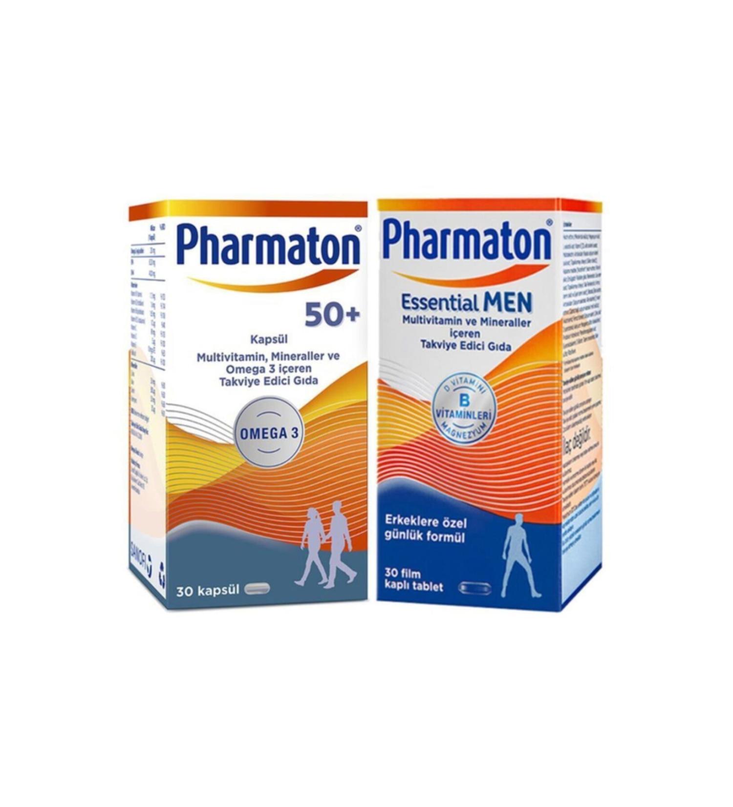 Pharmaton Essential Men 30 Capsules and 50 Plus 30 Capsules