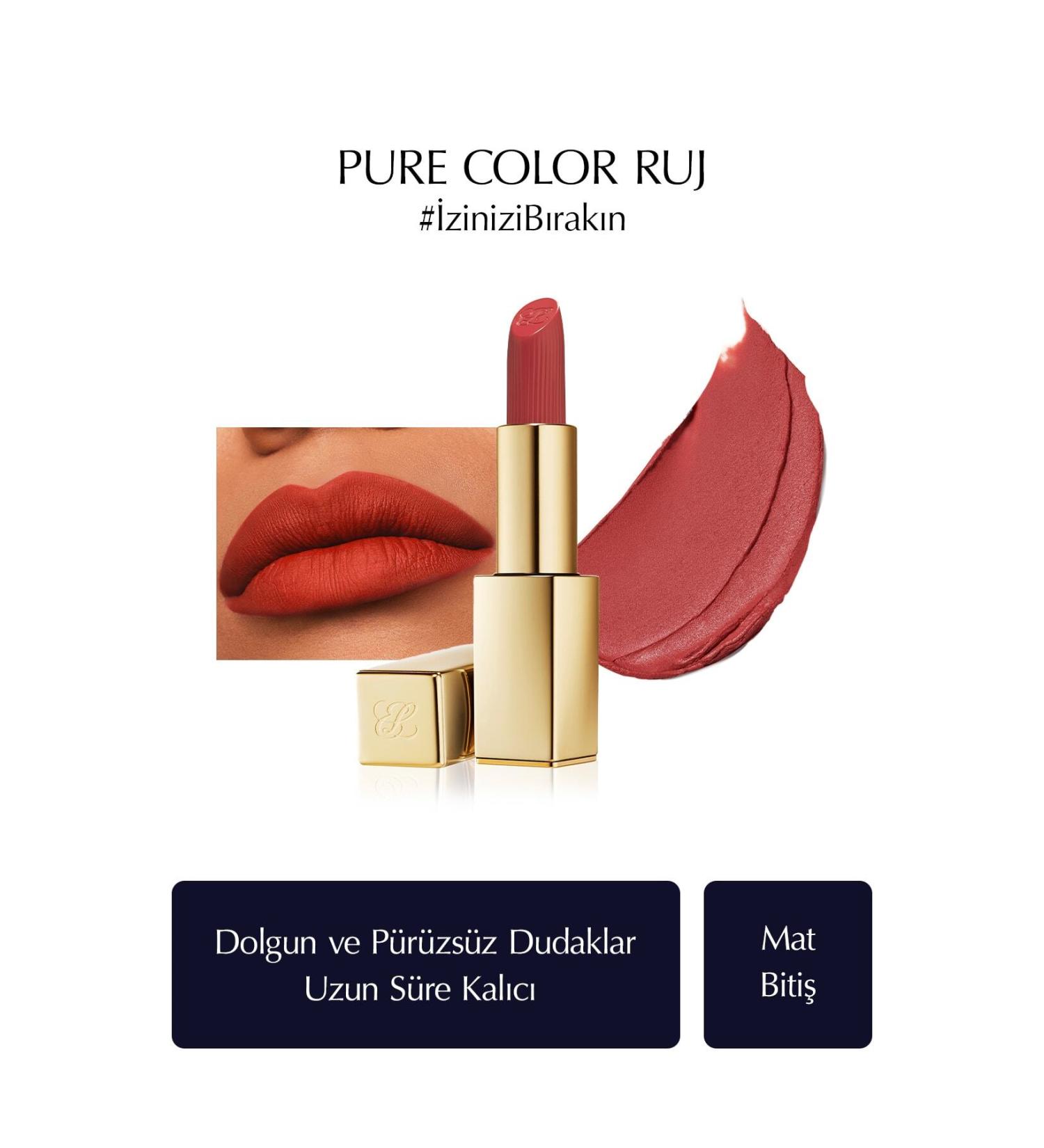 Estee Lauder Matte Finish Lipstick - Pure Color Matte Lipstick - 3.5gr - Color: 666 Captivated - Buy Online on GoSupps.com
