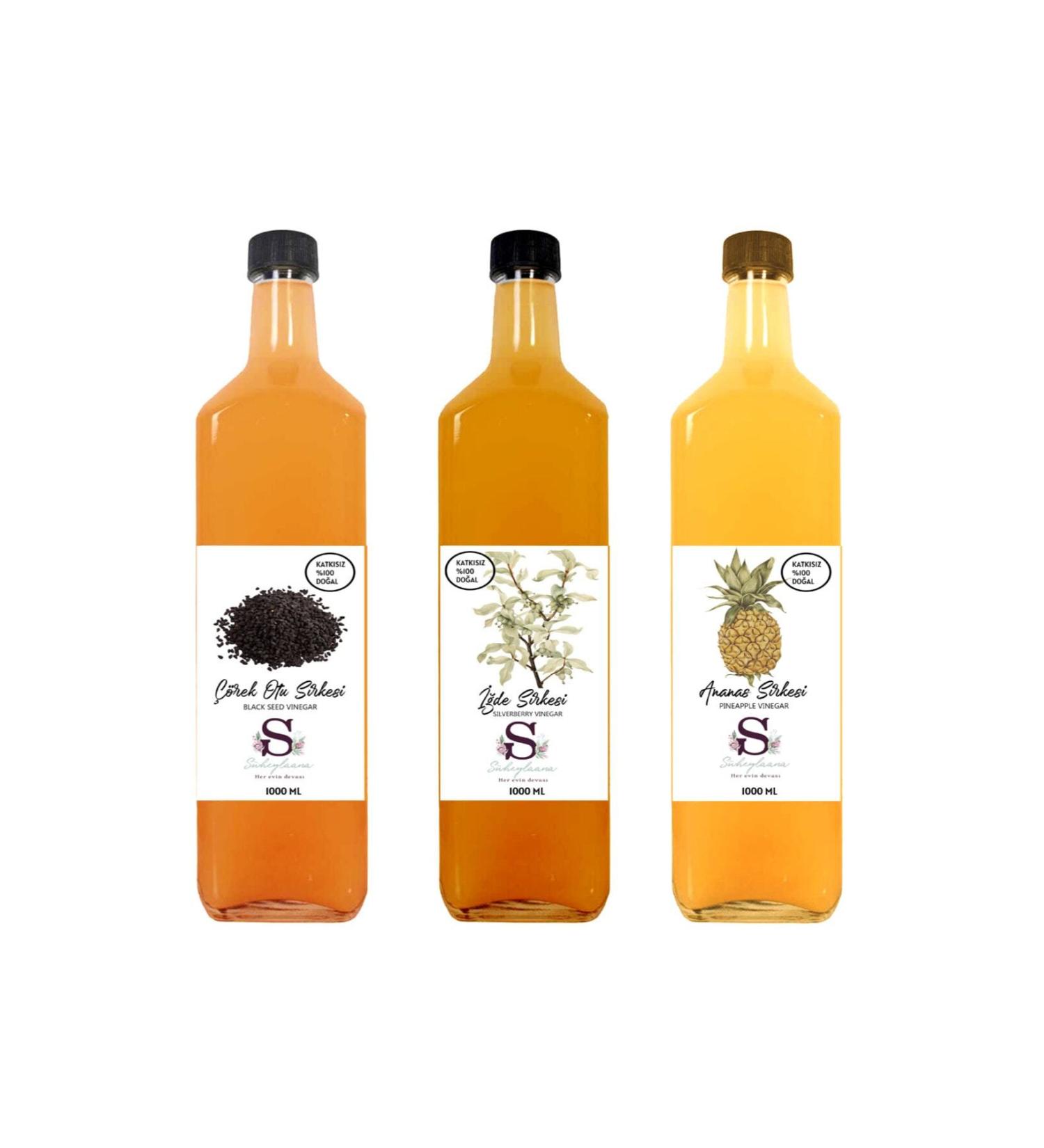 S heylaana Natural Oleaster Black Cumin and Pineapple Vinegar 1000 Ml