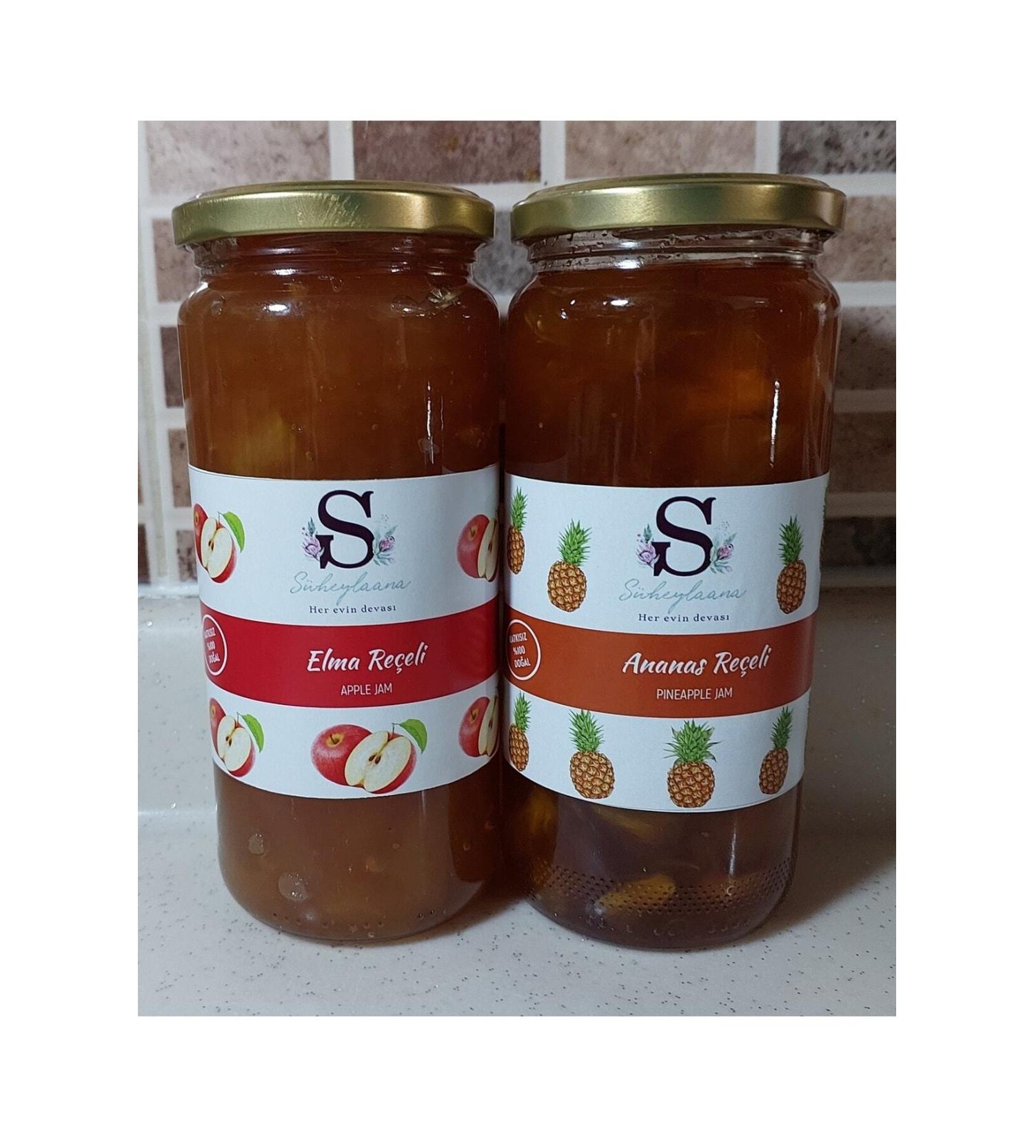 Suheylaana Natural Apple Jam 620 Grams and Pineapple Jam 620 Grams