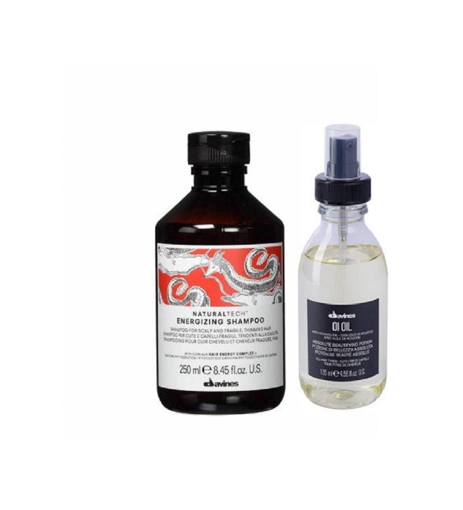 Davines Energizing Shampoo 250ml+o Oil - Hair Care Oil for All Hair Types 135 Ml.182