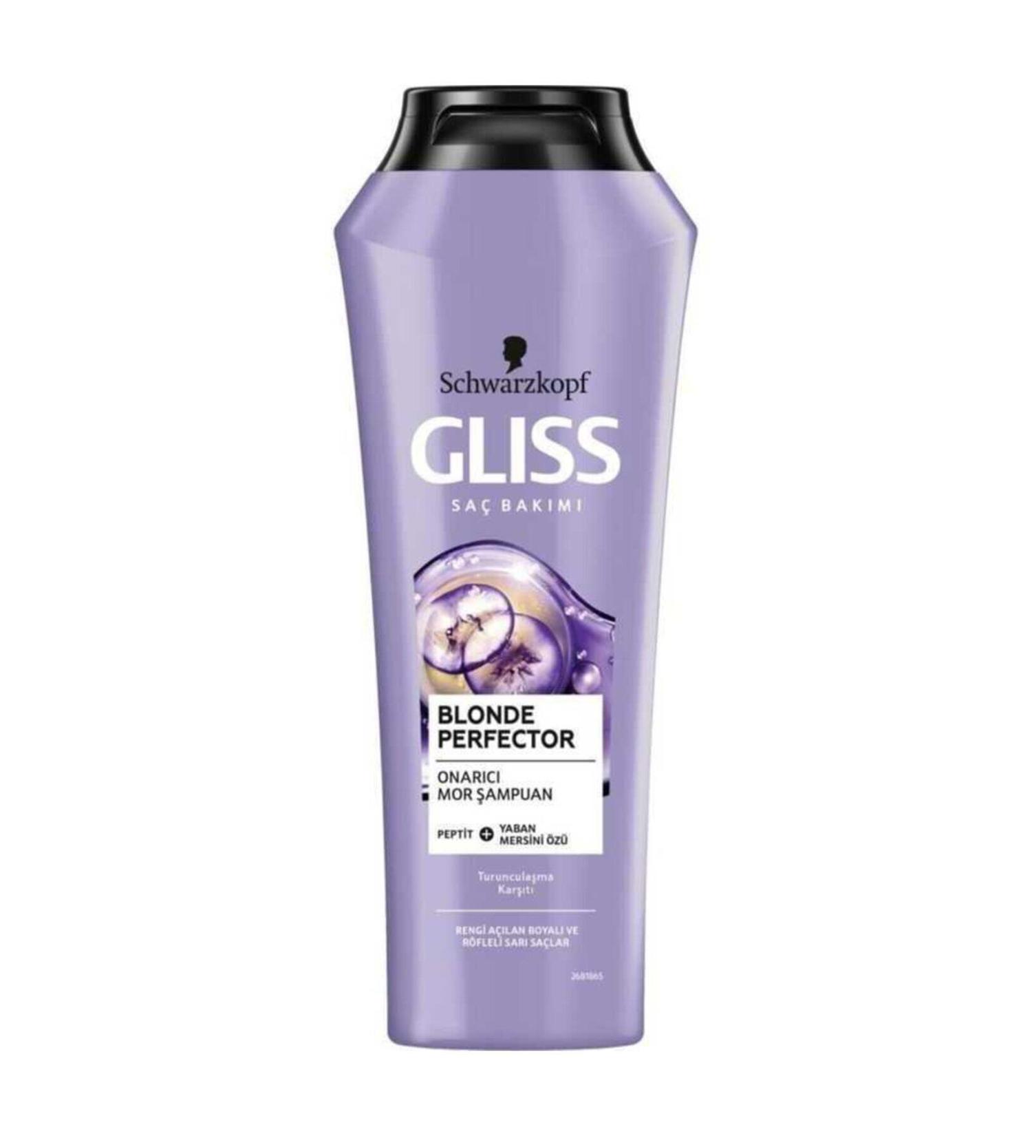 Gliss Shampoo Schwarzkopf Blonde Perfector Anti-Orange Purple 250 ml 899F series