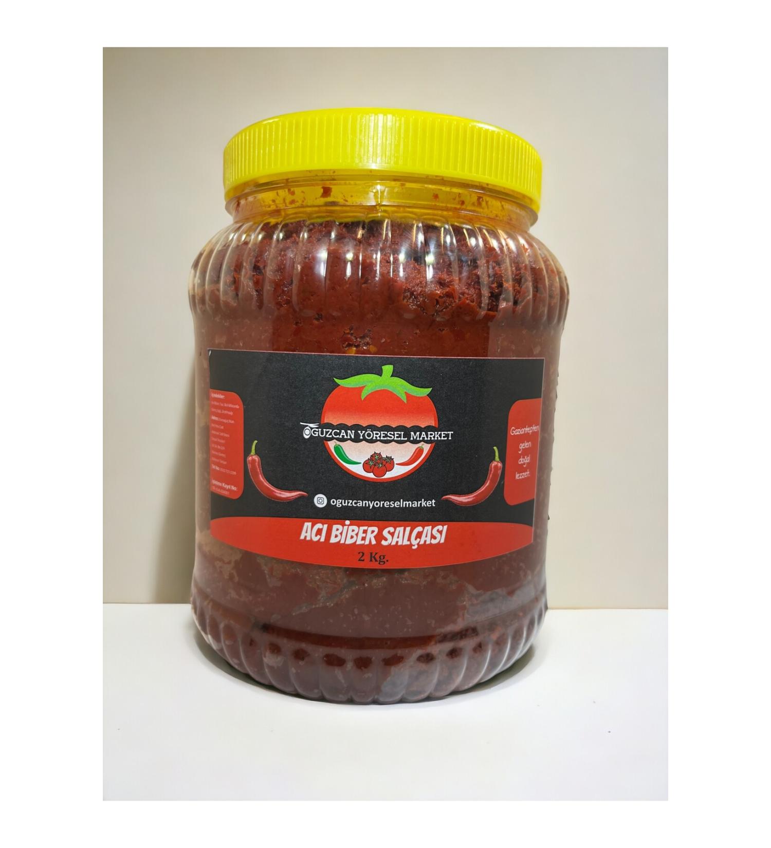 O uzcan Local Homemade Hot Pepper Paste 2 Kg.