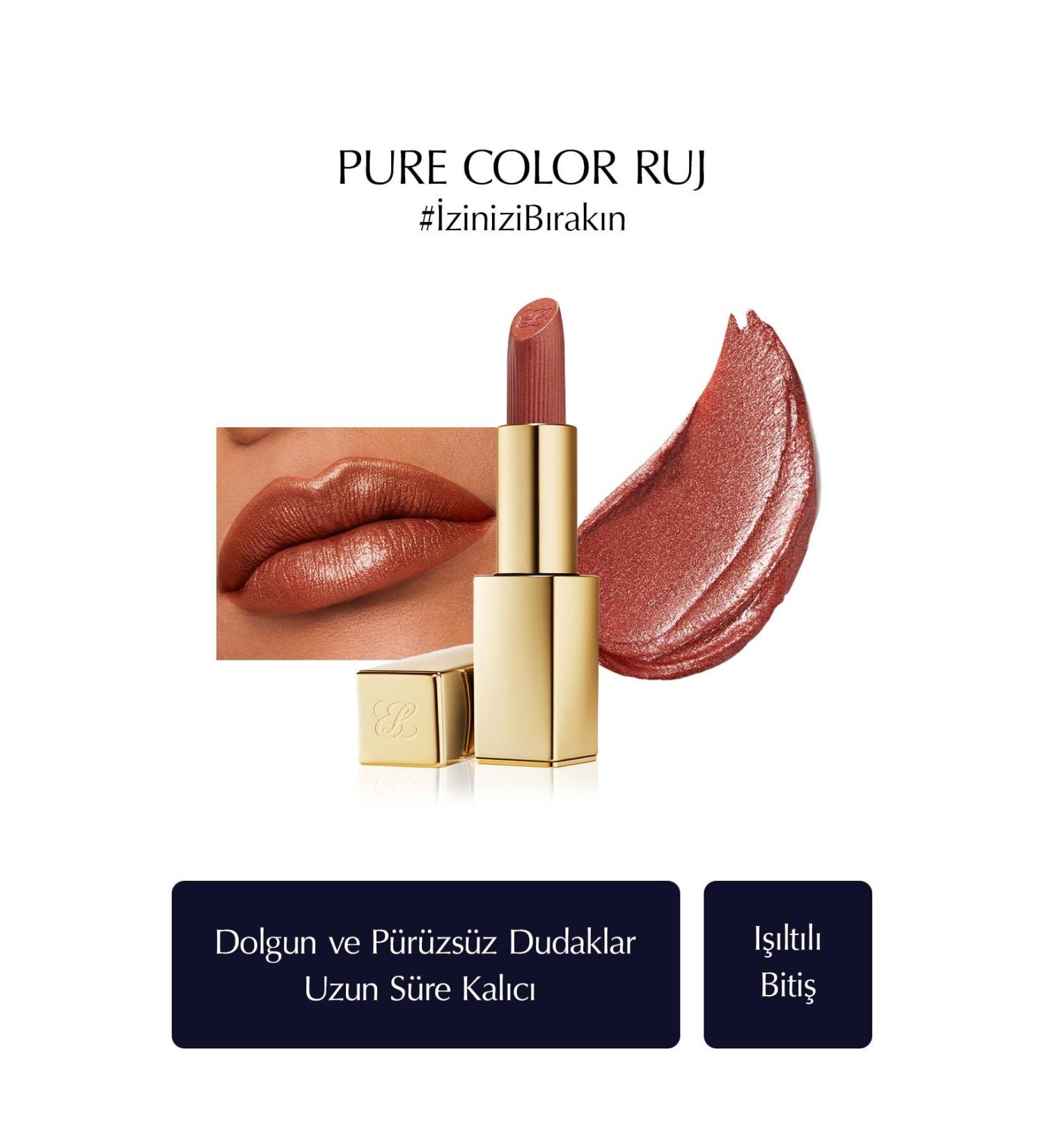 Estee Lauder Shimmering Finish Hi-Lustre Lipstick - Pure Color Hi-Lustre Lipstick - 3.5gr - Color: 111 Tiger Eye - Buy Online on GoSupps.com