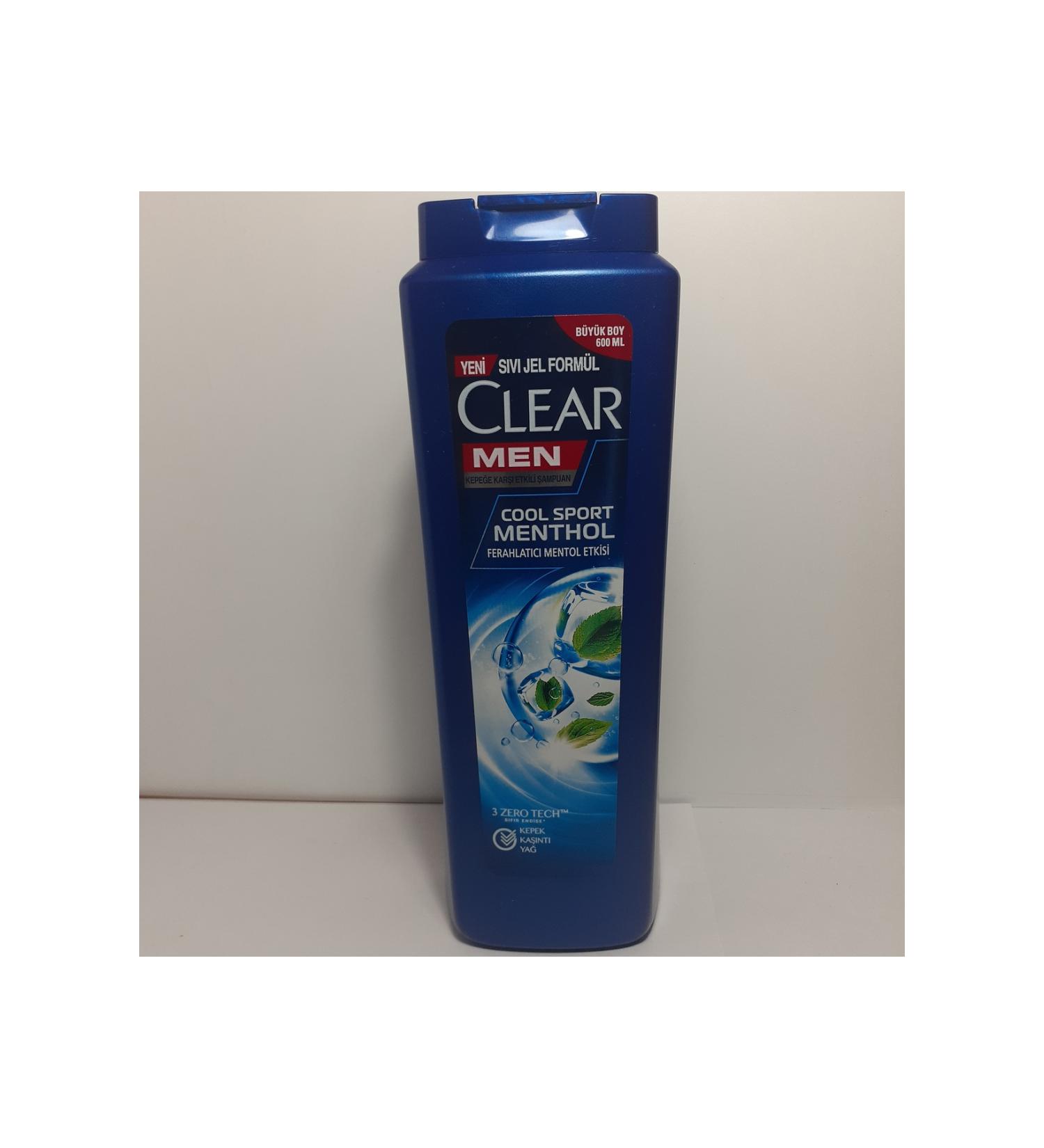 Clear COOL SPORT MENTHOL 600 ML LIQUID GEL FORMULA SHAMPOO X 8 PIECES