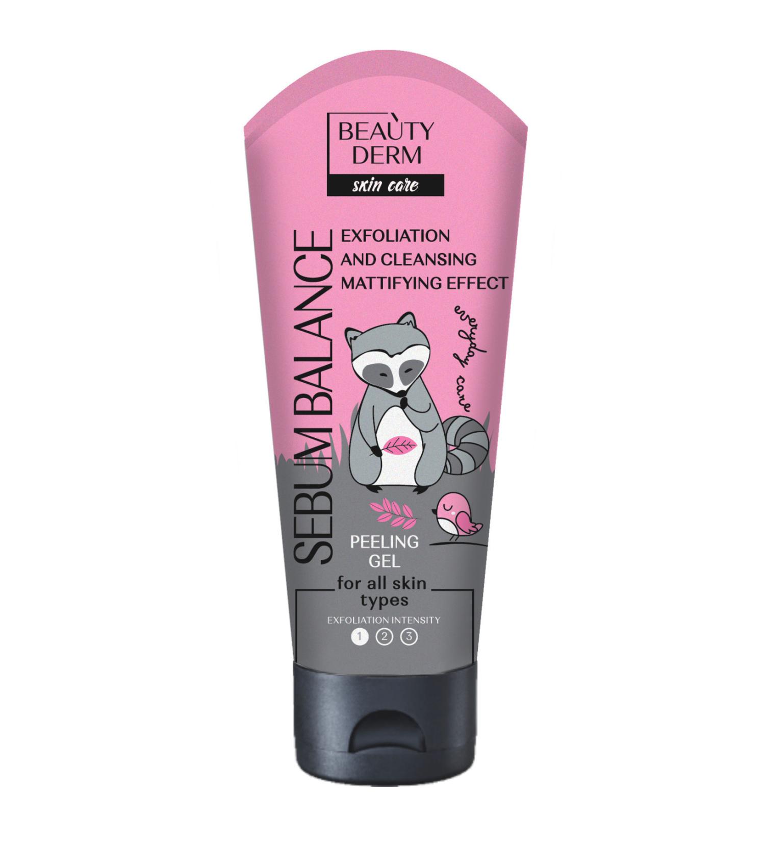 BEAUTY DERM Facial Peeling Sebum Balance 75 ml Deep Cleaning with Microcrystalline Effect