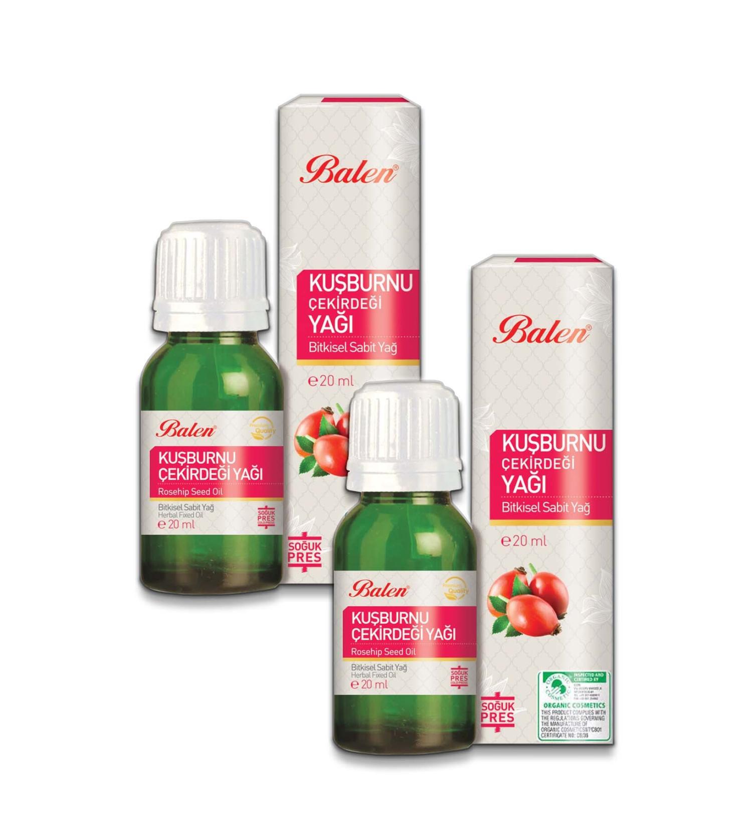 Balen Organic Rosehip Seed Oil 20 ml X 2 Pieces