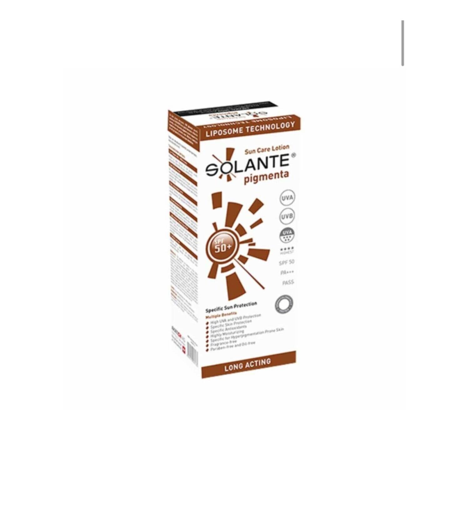 Solante Sun Protection Lotion for Blemished Skin Pigmenta 50+Sun Care Lotion 150 ml