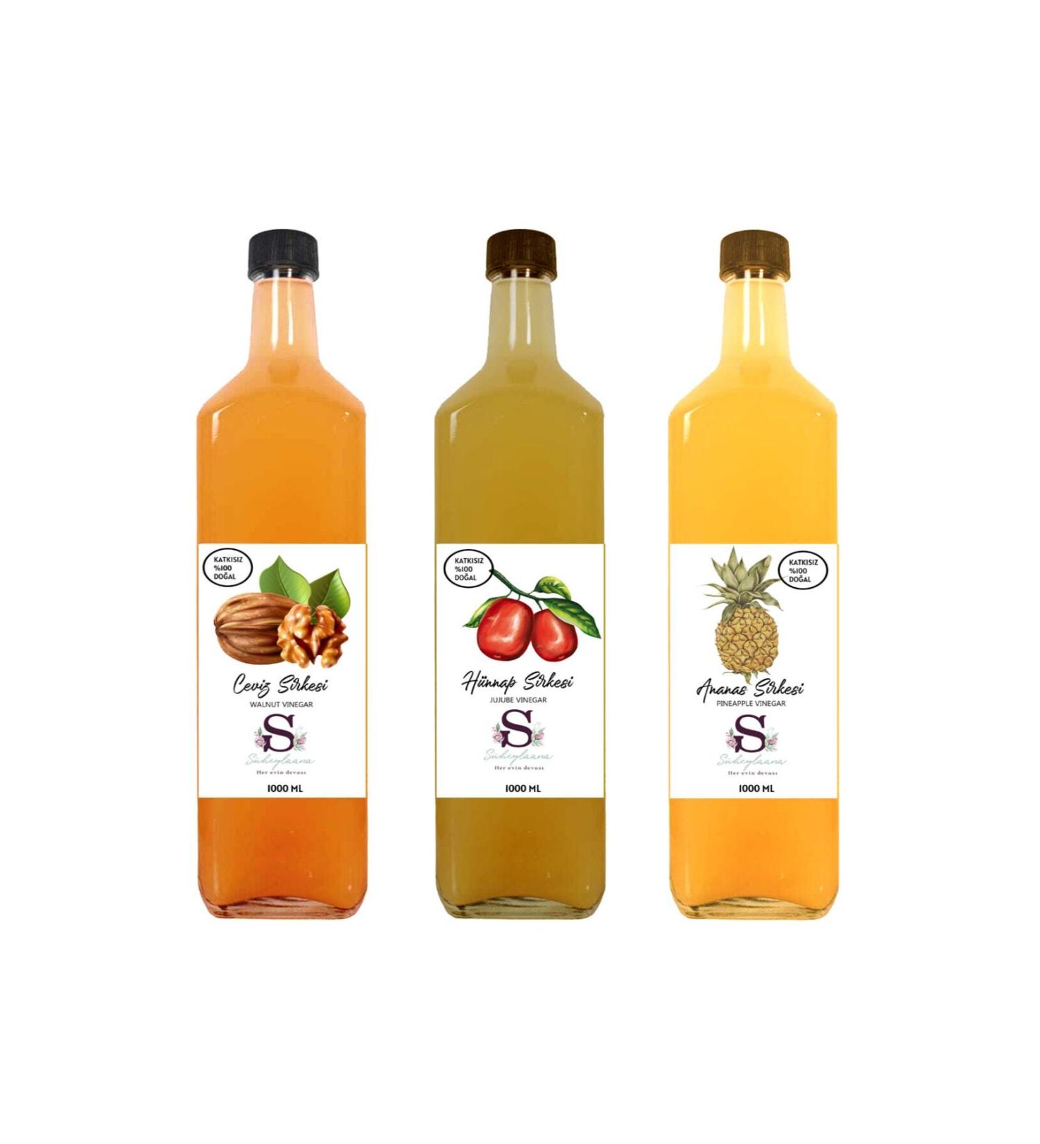 S heylaana Natural Walnut Jujube and Pineapple Vinegar 1000 Ml