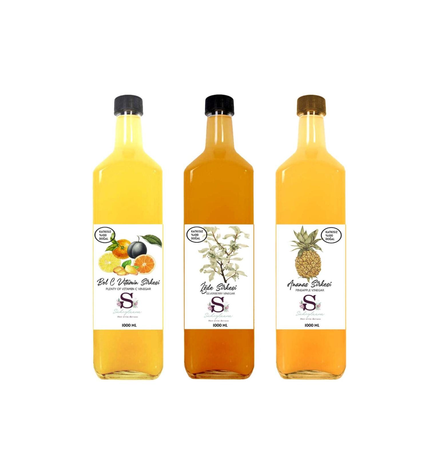 S heylaana Natural Oleaster Rich Vitamin C and Pineapple Vinegar 1000 ml