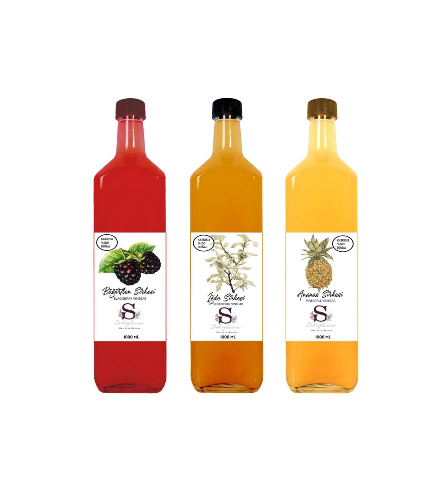 S heylaana Natural Oleaster Blackberry and Pineapple Vinegar 1000 Ml