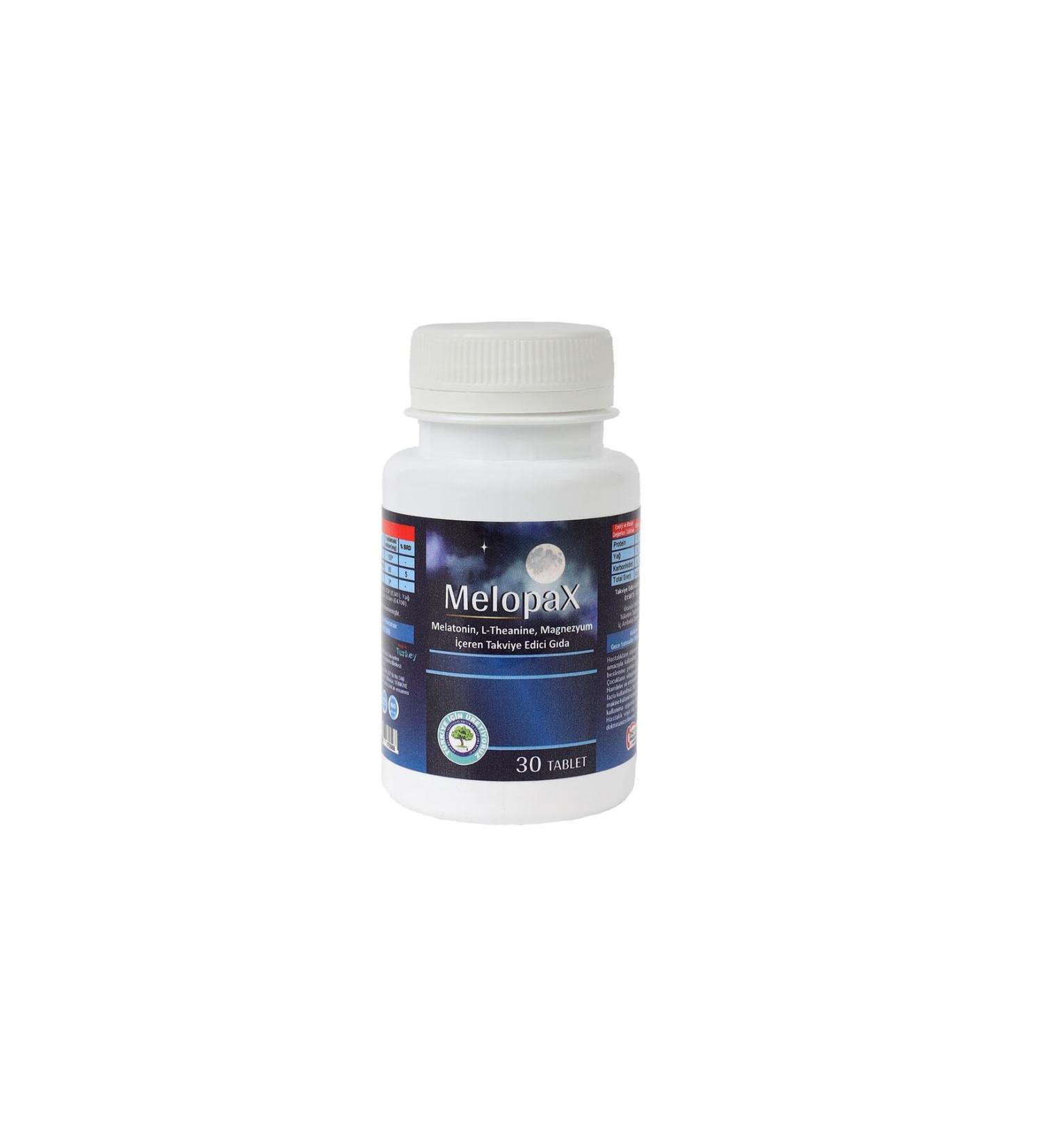 Melopax Melatonin L-theanine Magnesium Supplementary Food 30 Tablets - Buy Online on GoSupps.com