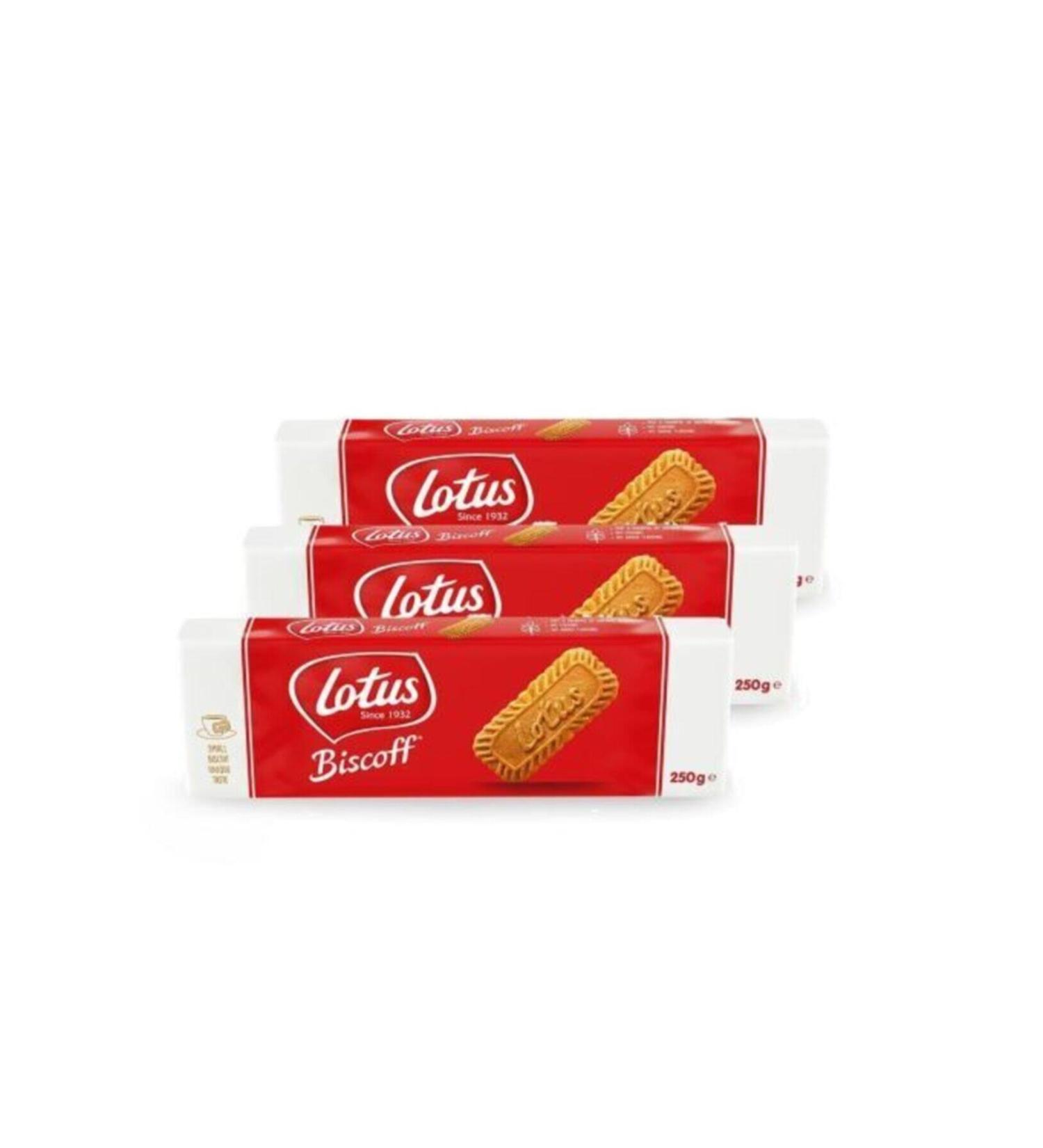 Lotus Biscoff Caramelized Biscuits 250 gr X 3 Pieces