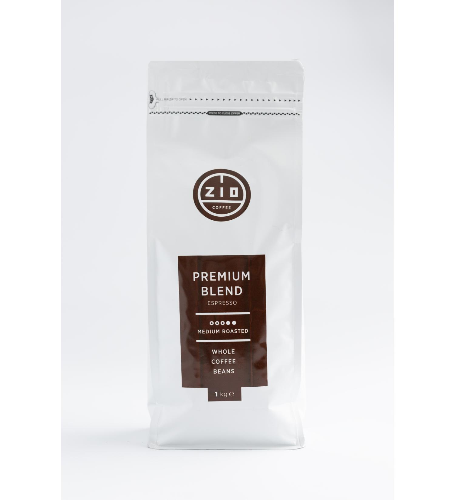 zio coffee premium blend coffee beans 1 kg