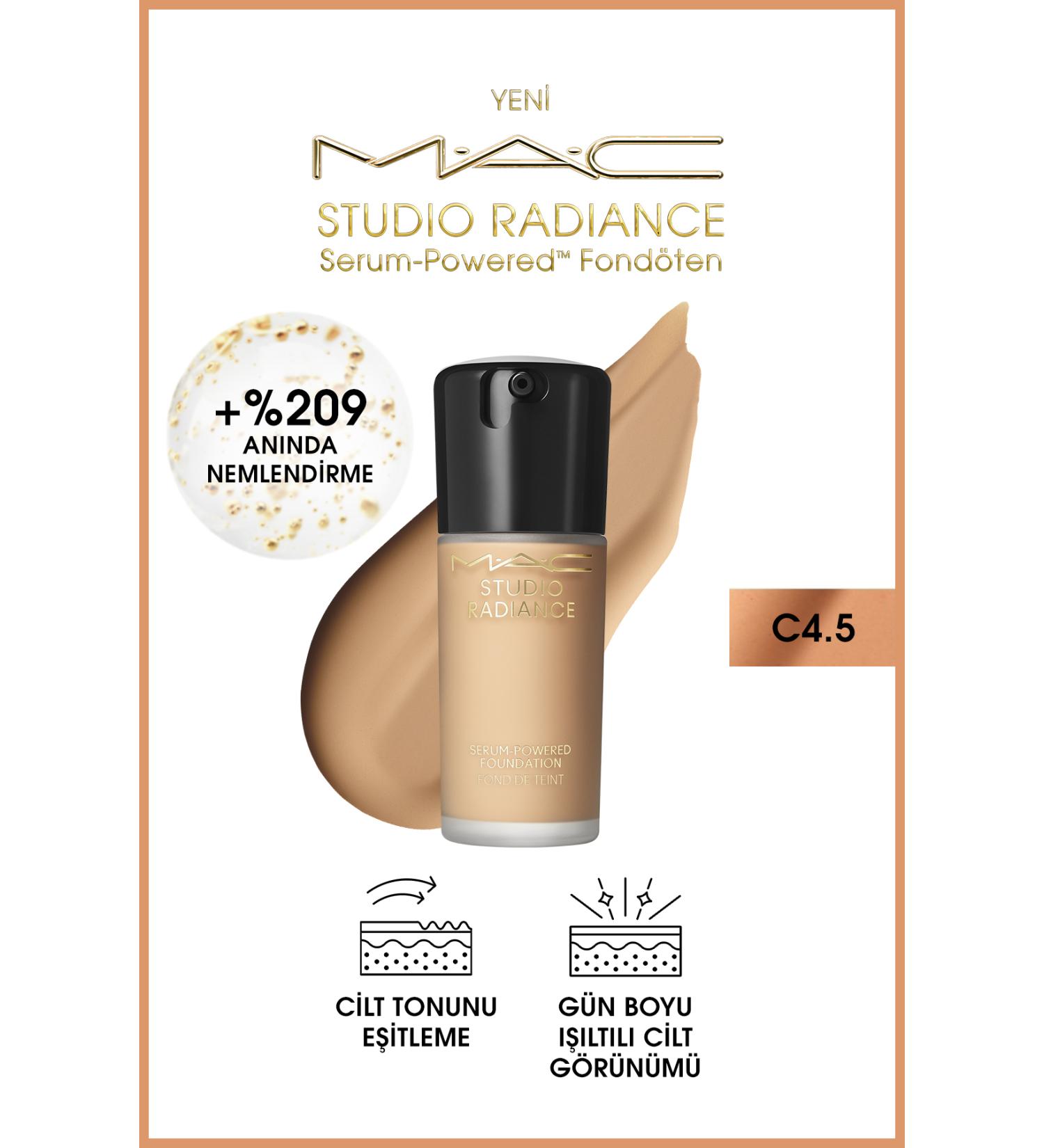 Mac Studio Radiance Serum-powered Luminous Finish Skincare Foundation - C4.5 - 30ml - Buy Online on GoSupps.com