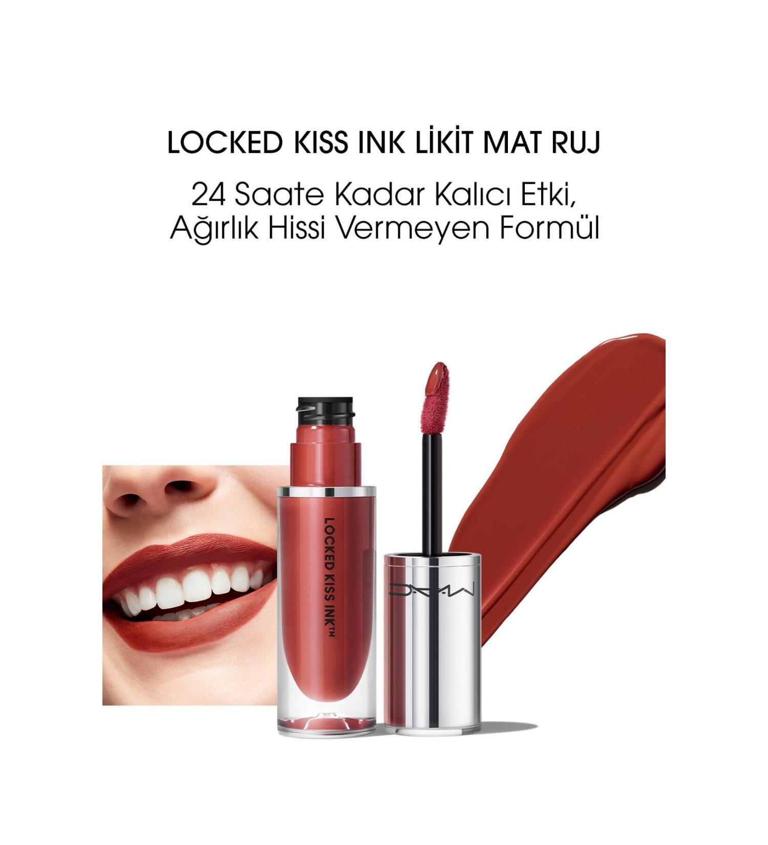 Mac Locked Kiss Ink 24 Hour Waterproof Liquid Matte Lipstick - Emphatic 4 ml - Buy Online on GoSupps.com