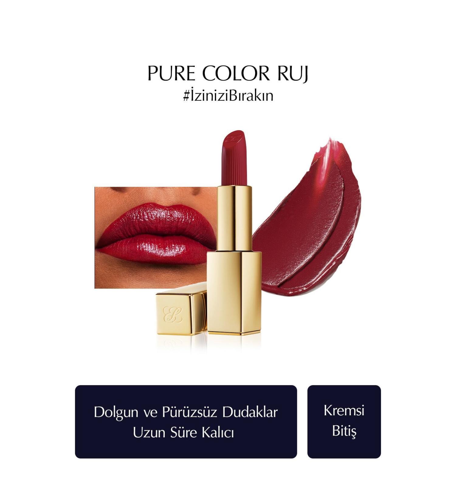 Estee Lauder Pure Color Creme Lipstick Creamy Satin Finish 541 La Noir Creamy Lipstick 3.5 gr GK RN596