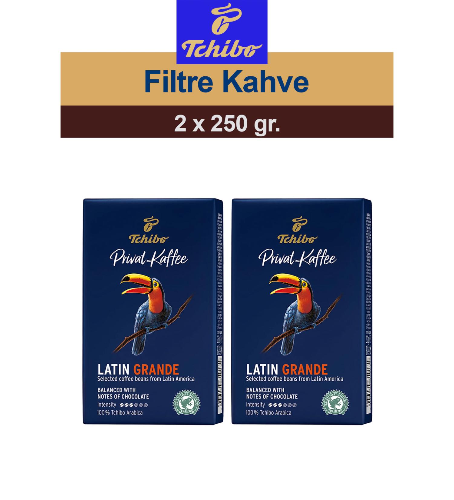 Tchibo Privat Kaffee Latin Grande Ground Filter Coffee 2x250 gr. - Buy Online on GoSupps.com