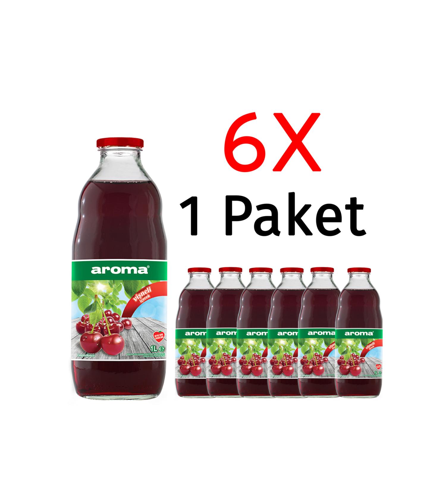 Aroma Cherry Fruit Juice 1 Liter 6 Pieces