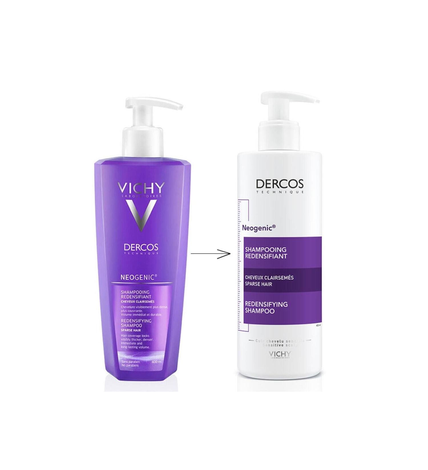 Vichy Dercos Neogenic Volumizing Anti-Hair Loss Shampoo for Thin and Weak Hair 400 ml Shiine166 - Buy Online on GoSupps.com