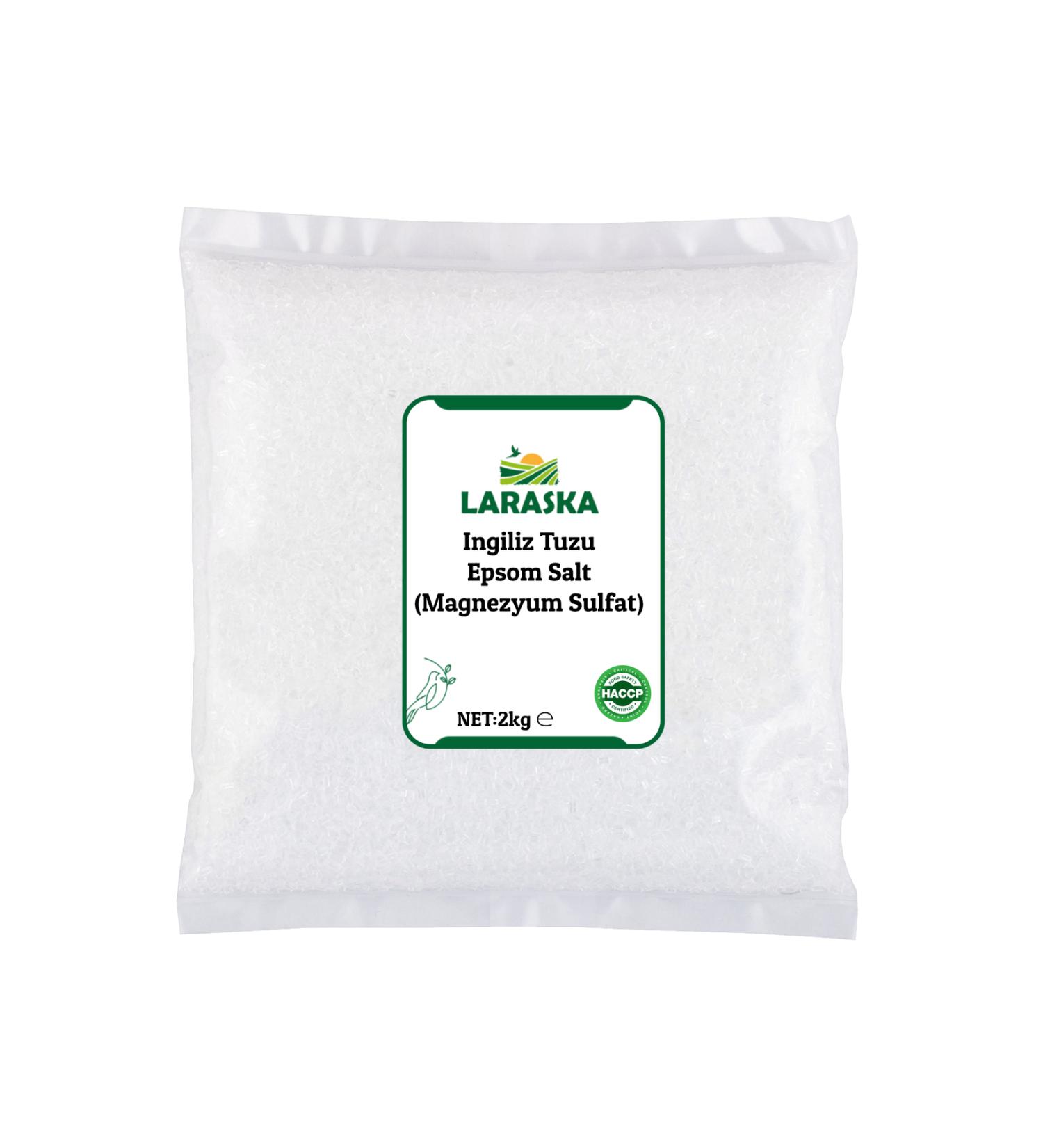 Laraska English Salt - Epsom Salt - Edible Magnesium Sulphate 2kg - Edible Epsom Salt 2kg - Buy Online on GoSupps.com