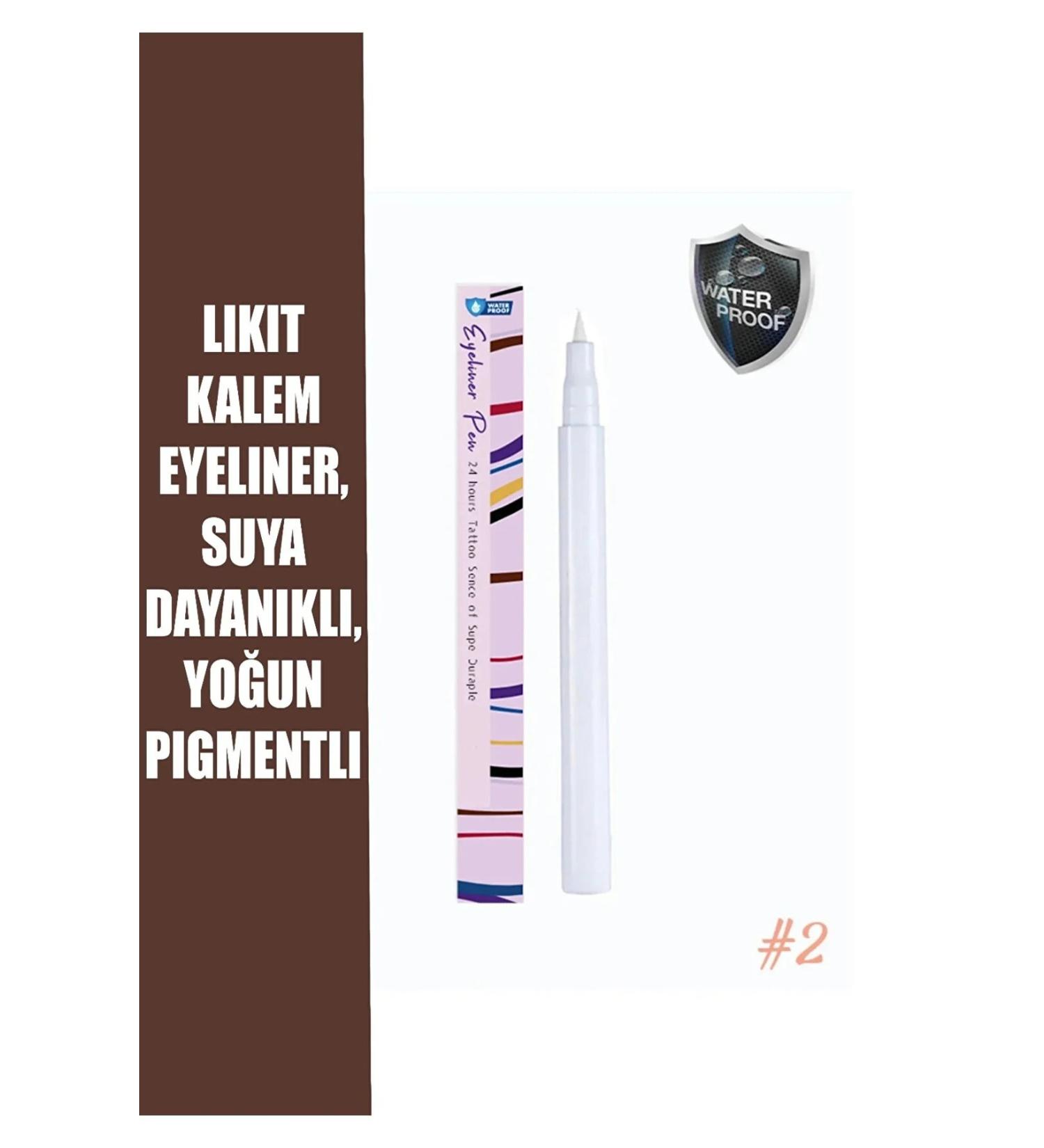 hbtasarim White Eyeliner Liquid Pencil Eyeliner Waterproof Intense Pigment