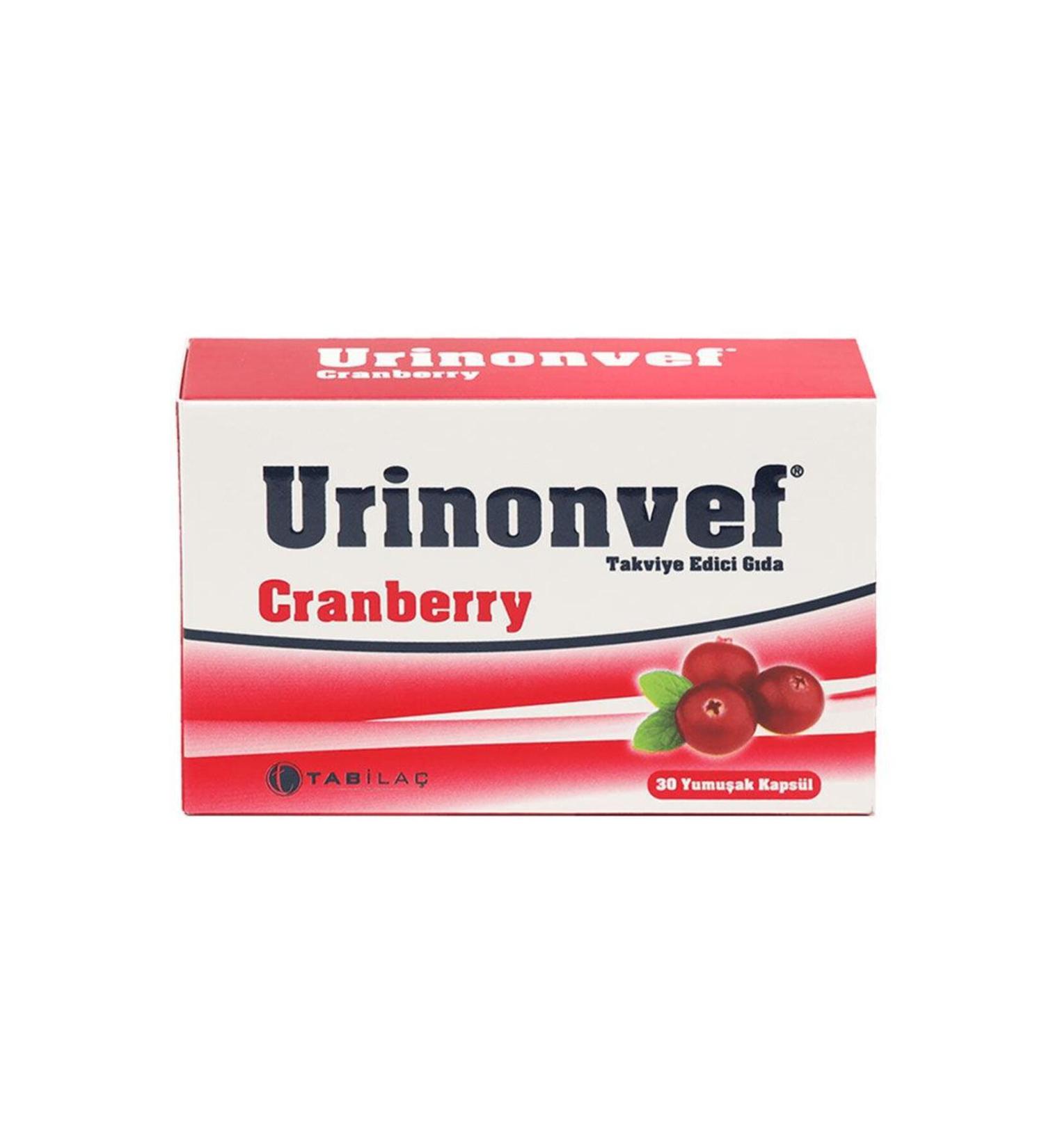 Urinonvef Cranberry 30 Softgels