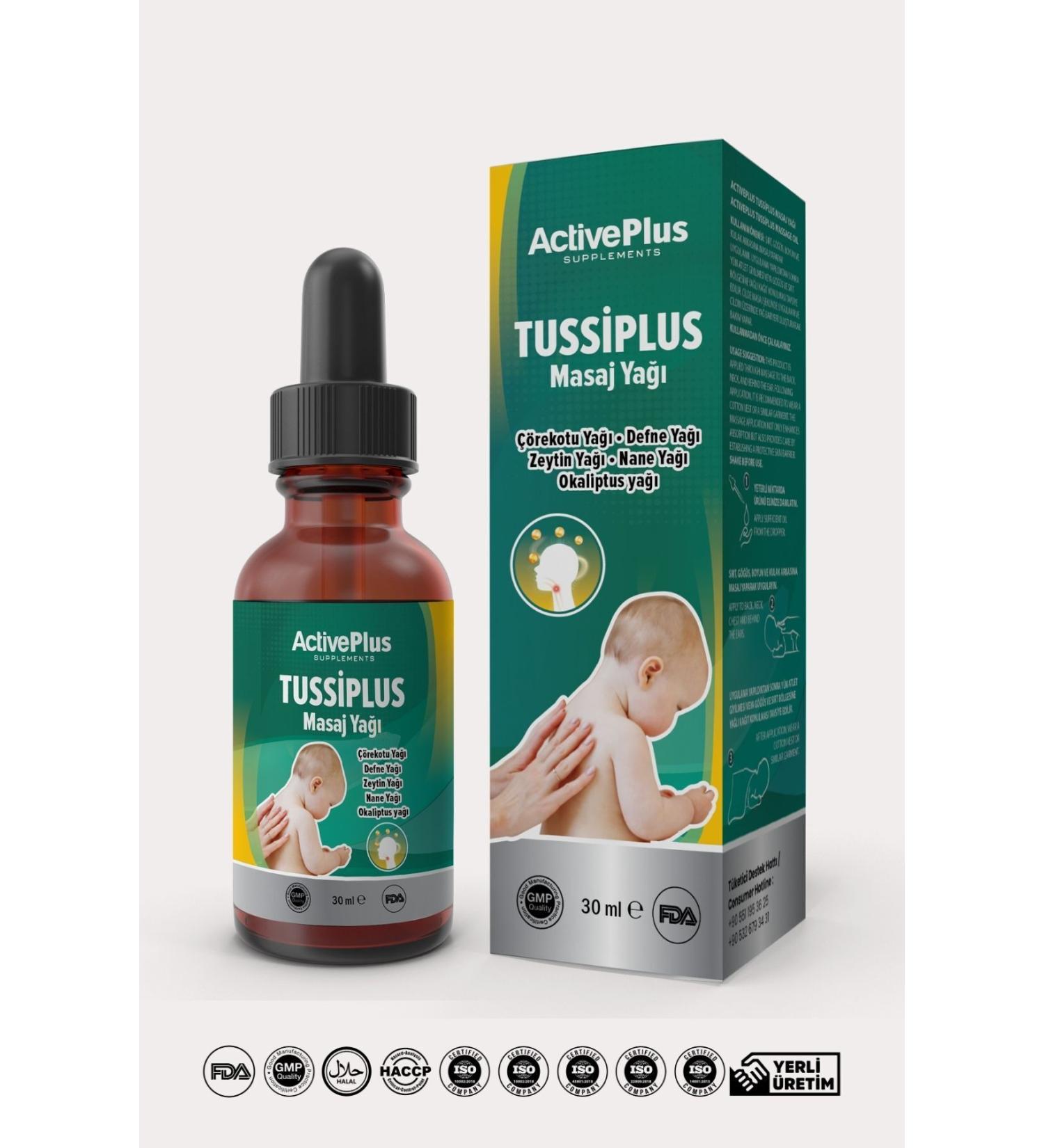 ActiveBee Supplements Tussiplus Massage Oil & For Babies - Children & 30ml (600 DROPS) - Buy Online on GoSupps.com