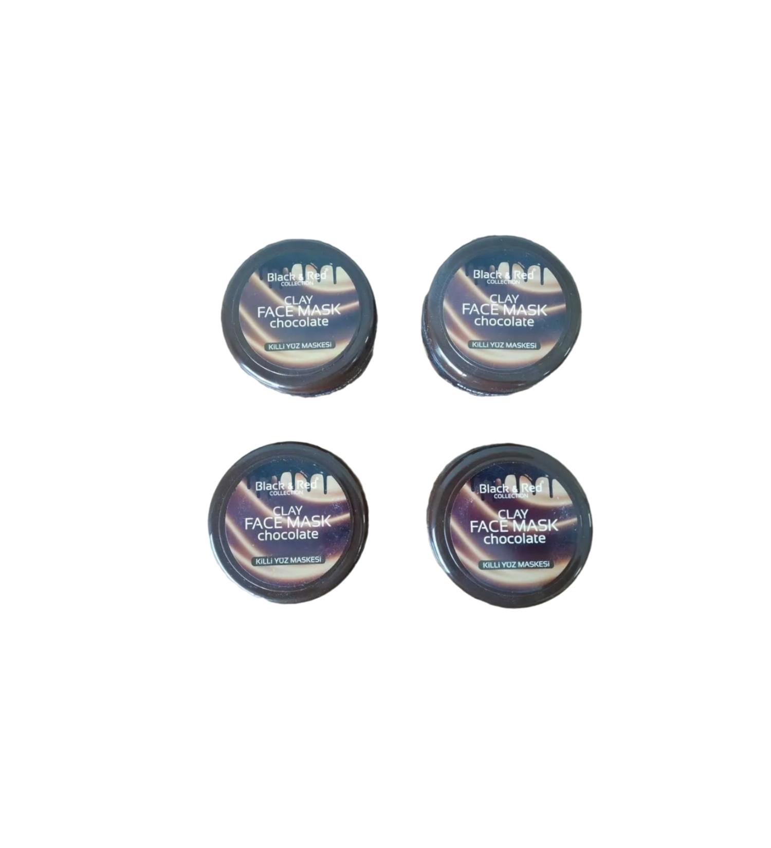 Black Red Clay Face Mask Chocolate (4 Pieces)