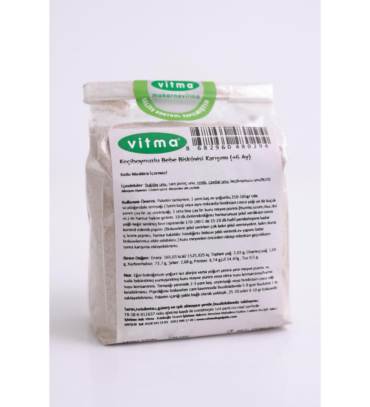 Vitma Carob Baby Biscuit Mix 250gr