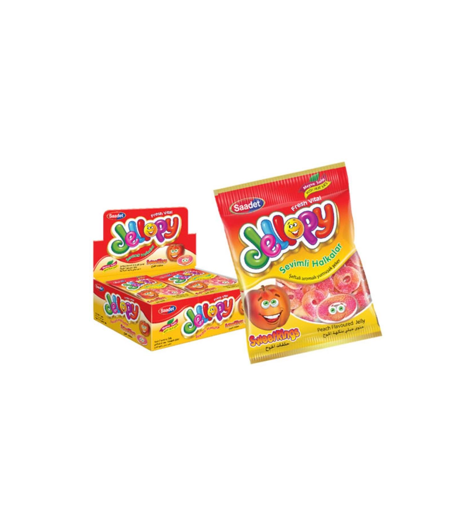 SAADET Jellopy Ring Peach 12 pieces 80gr