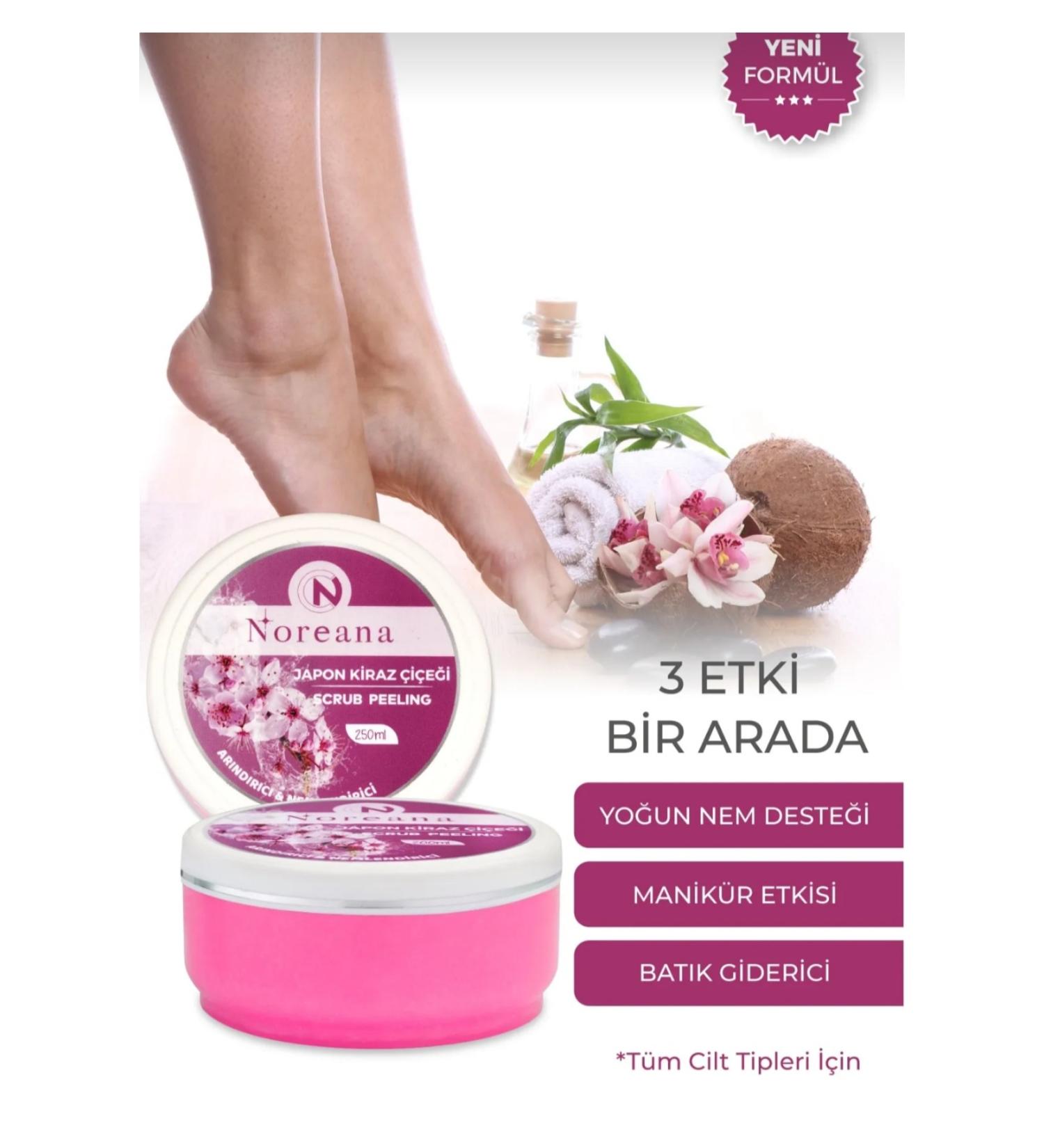 Noreana JAPANESE CHERRY BLOSSOM SCRUB PEELING 250ML STRAWBERRY LEG INGROWN PREVENTION