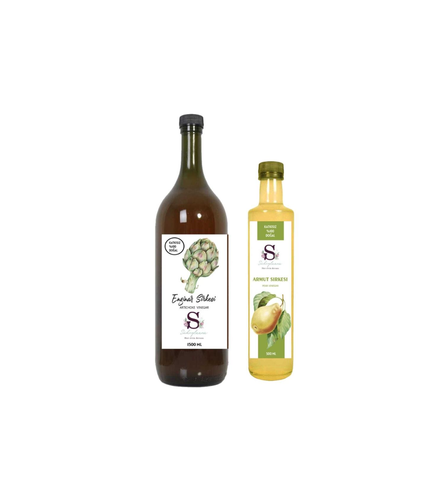S heylaana Natural Artichoke Vinegar 1500 Ml - Natural Pear Vinegar 500 Ml