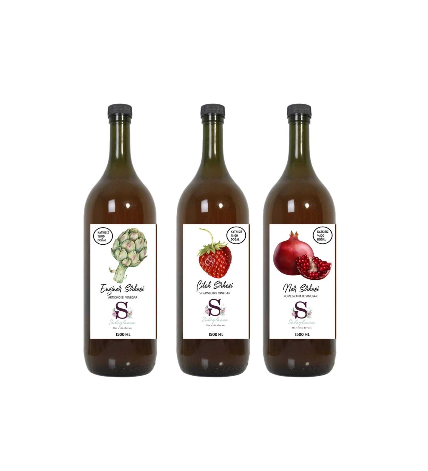 S heylaana Natural Artichoke Strawberry and Pomegranate Vinegar 1500 Ml