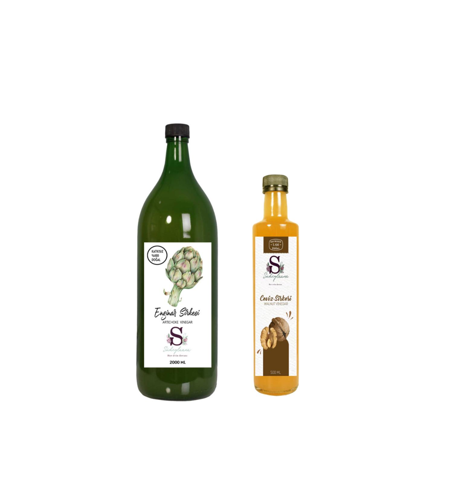 S heylaana Natural Artichoke Vinegar 2000 Ml - Natural Walnut Vinegar 500 Ml