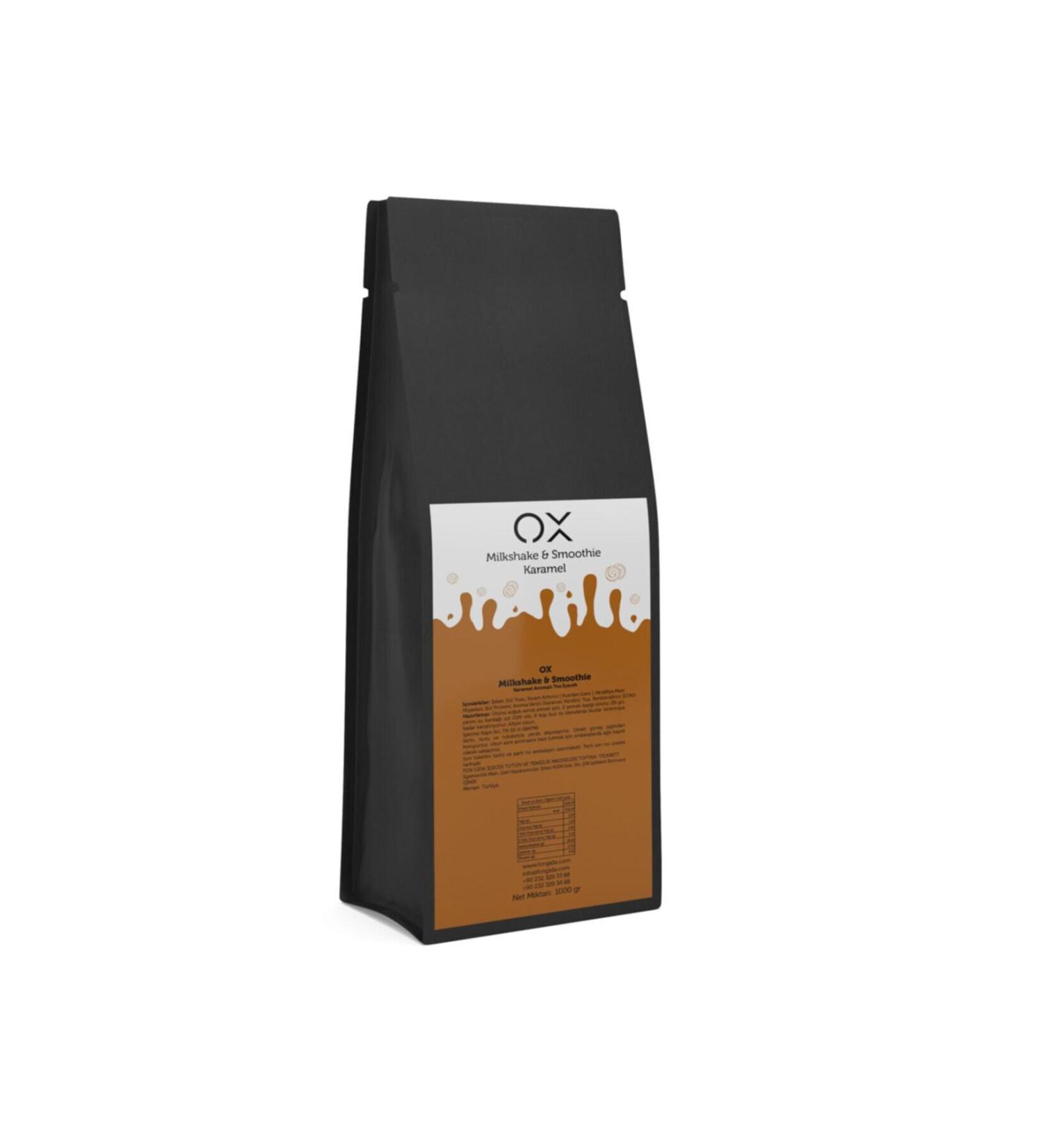 OX Milkshake Caramel Milkshake Drink Powder Smoothie Foil Packaging 1000 G