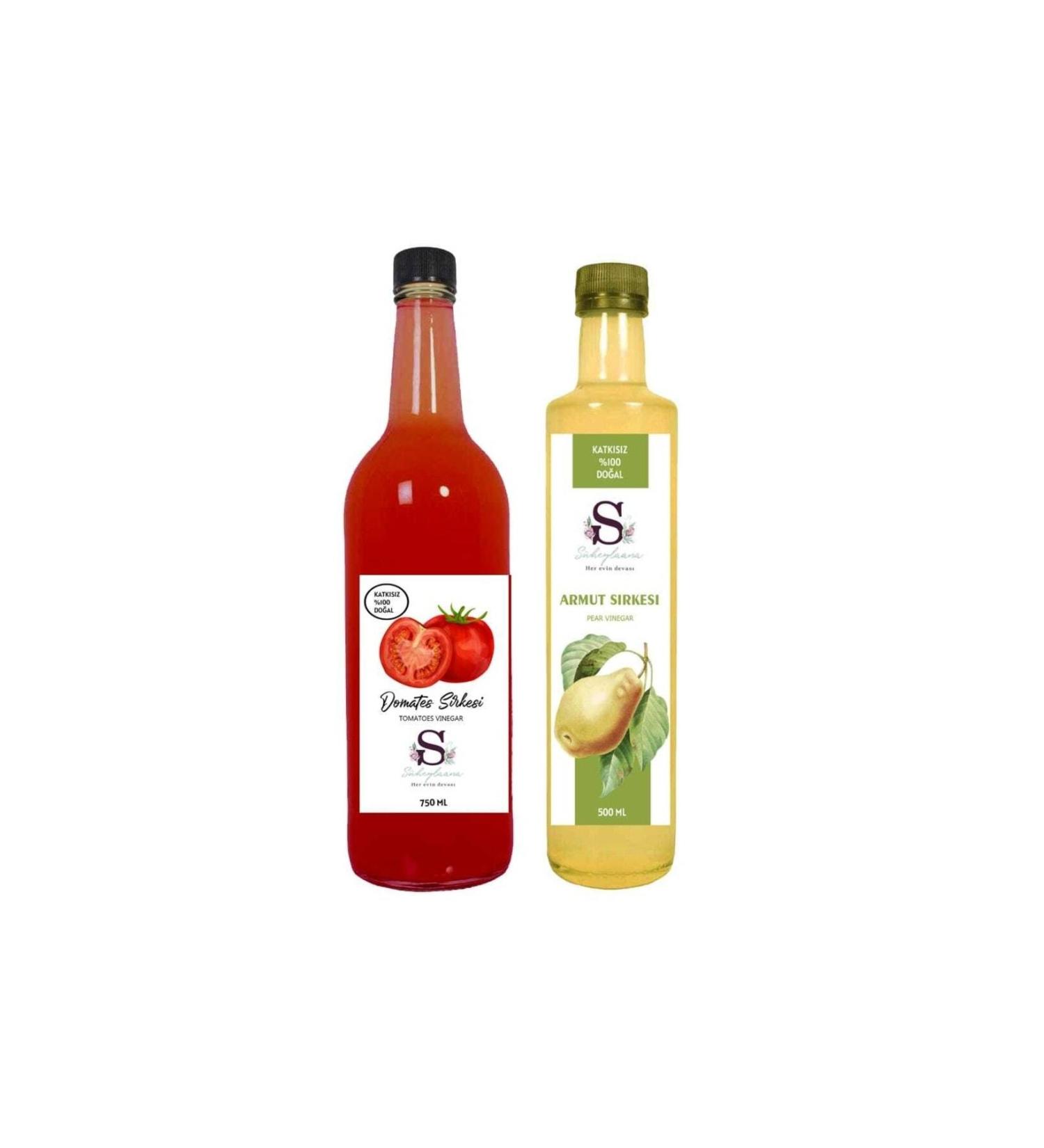 Suheylaana Natural Tomato Vinegar 750 Ml And Natural Pear Vinegar 500 Ml
